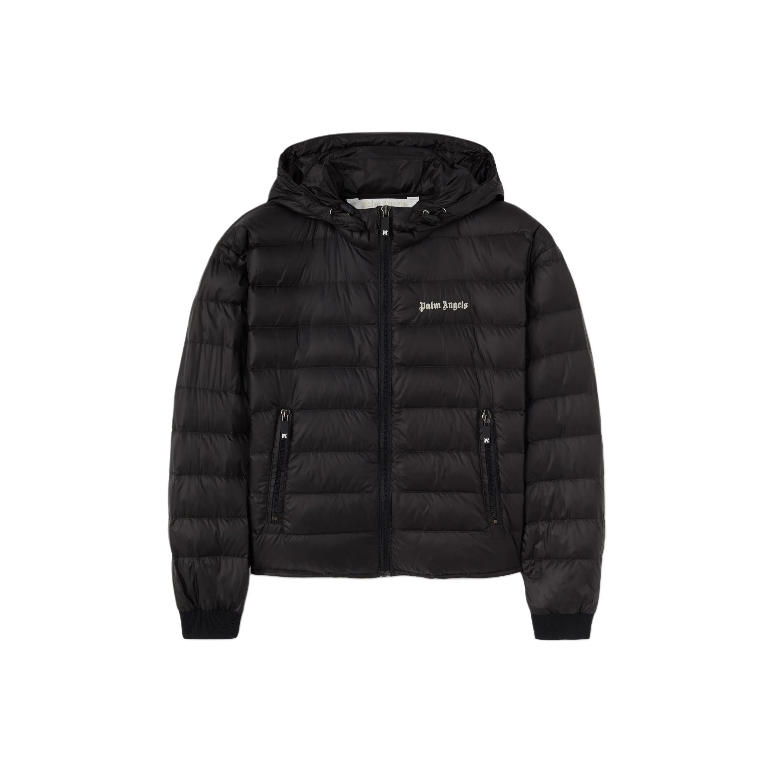 PALM ANGELS Logo print Hooded Down Jacket