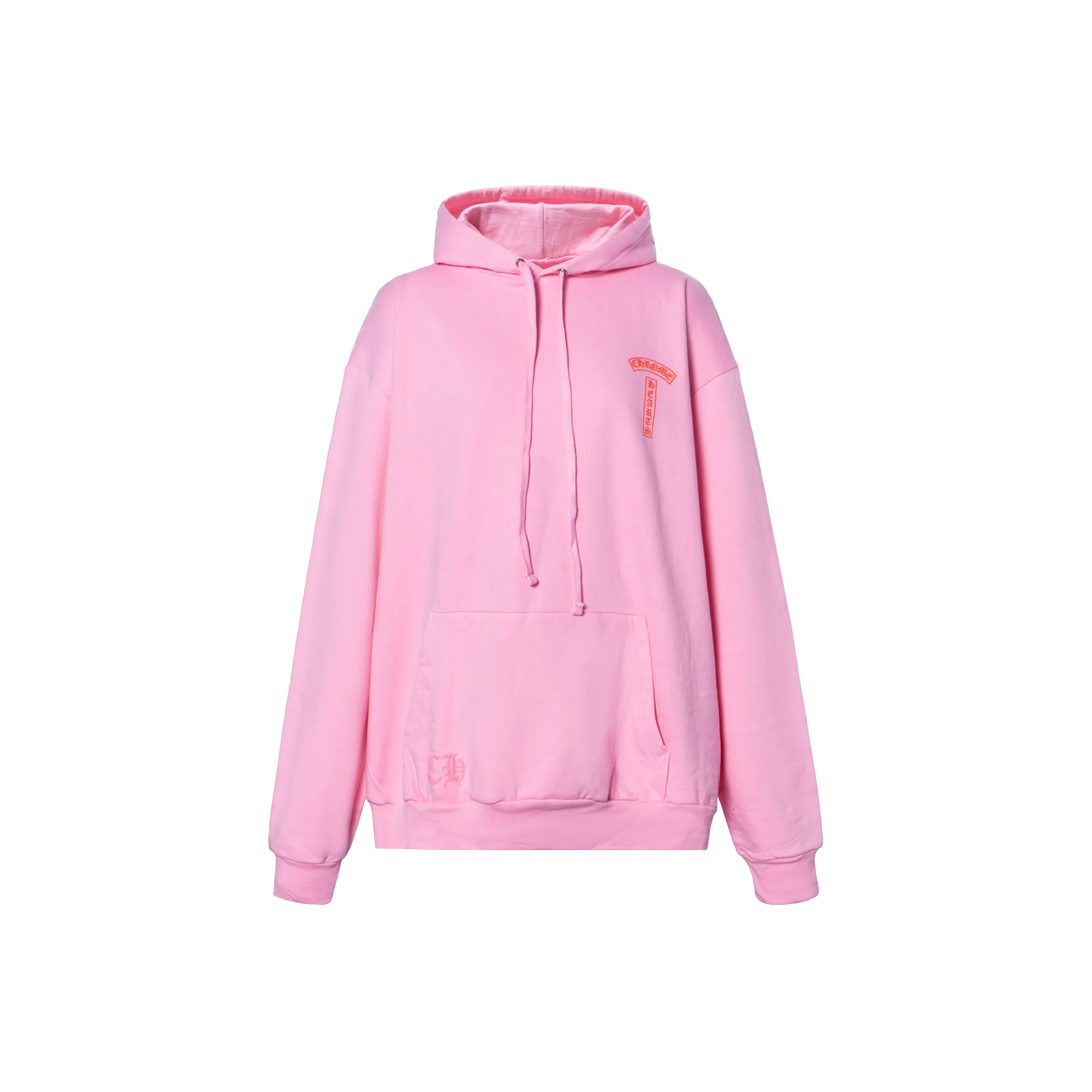 Chrome Hearts Red Logo Hoodie Pink