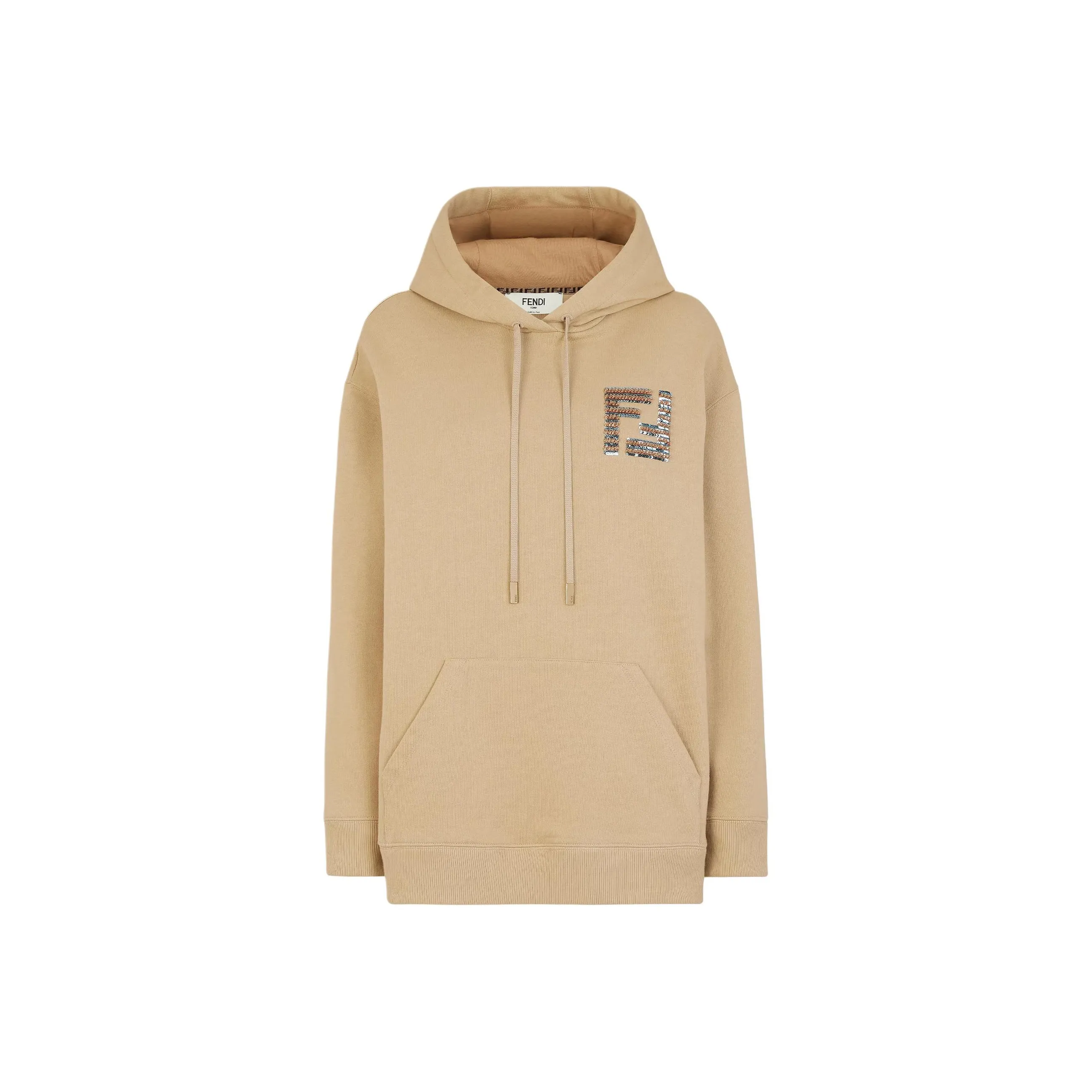 FENDI Ff Sequin Embellished Drawstring Hoodie