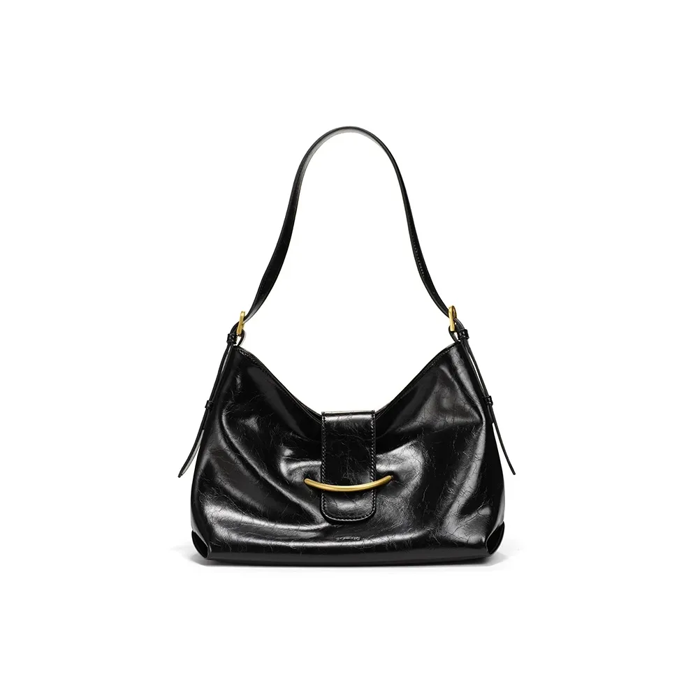 Simedin Коровья кожа Тоут Сумка на плечо Маленький размер Большой Размер Женская Глубокий черный Экрю