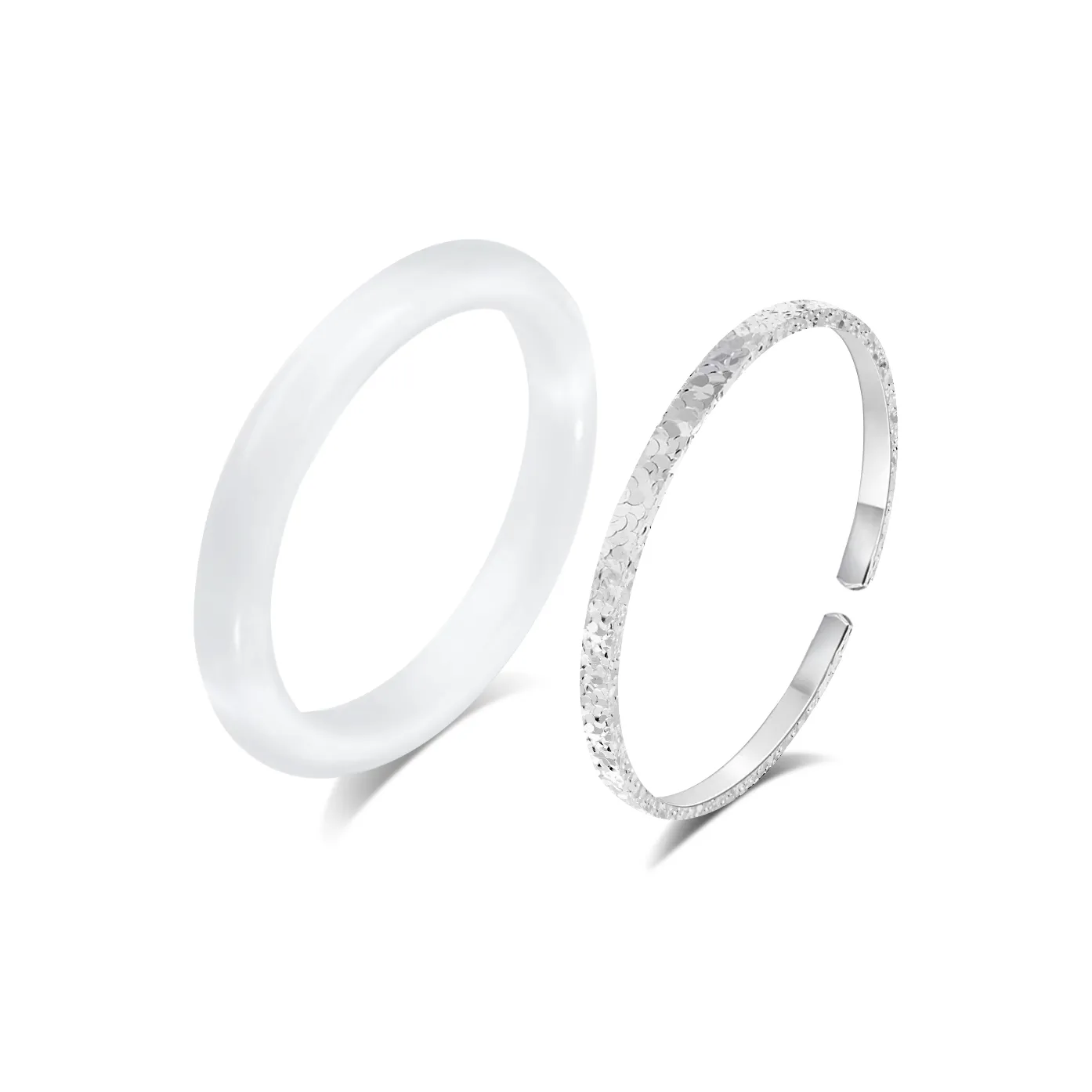 Master Kim Glass Cat Eye Bangles Women's