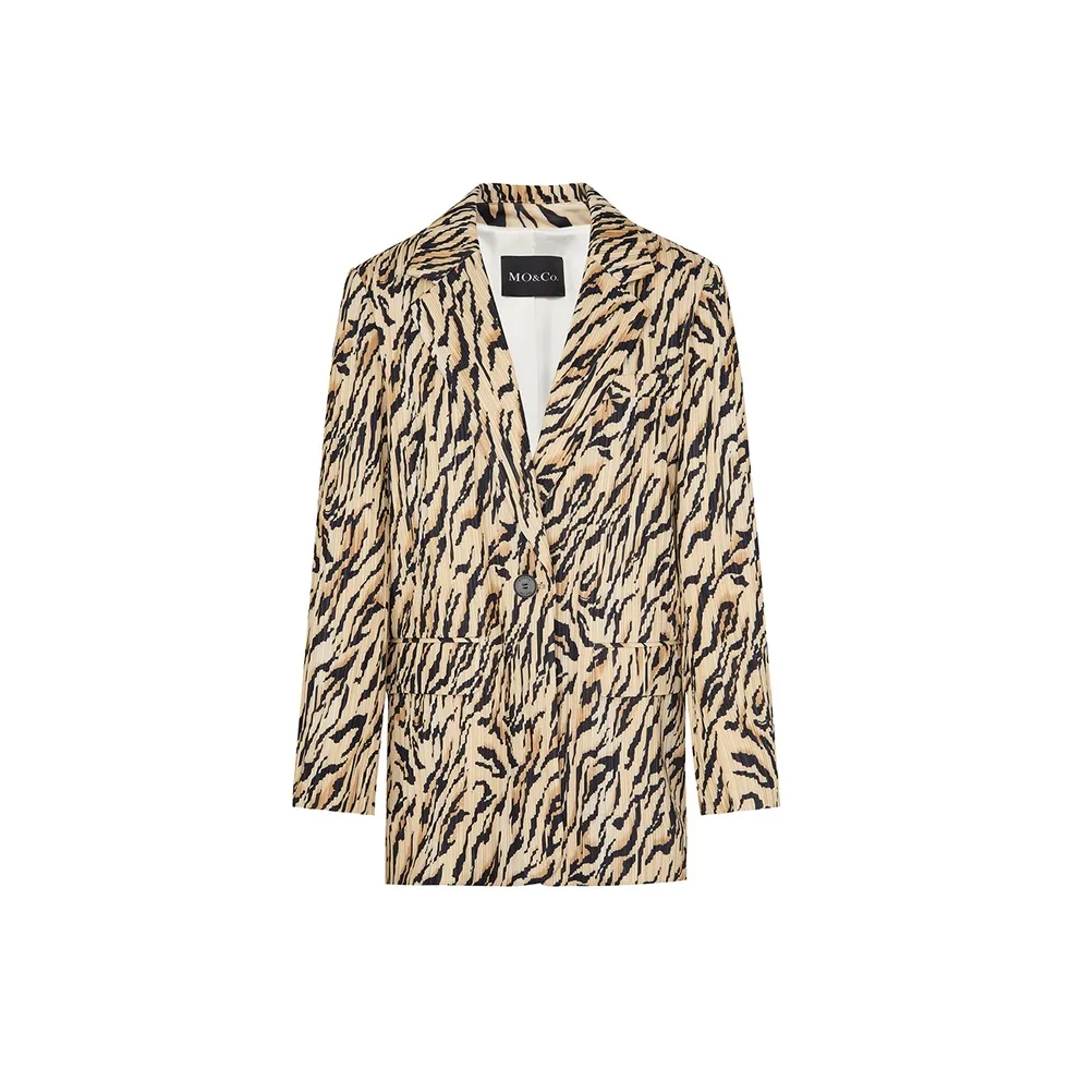 MO&CO Business Suits Women's Two Tone Tiger Print