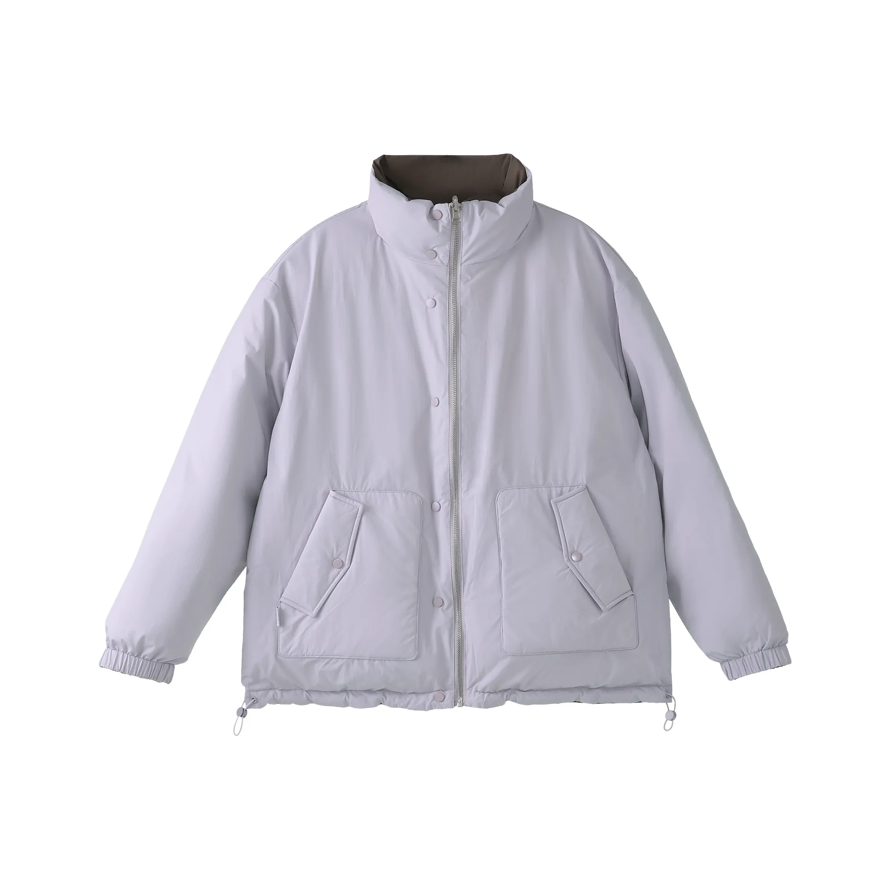 Fstudio Корейский стиль Маленький Двойной Двусторонний Укороченный Пуховик Женские