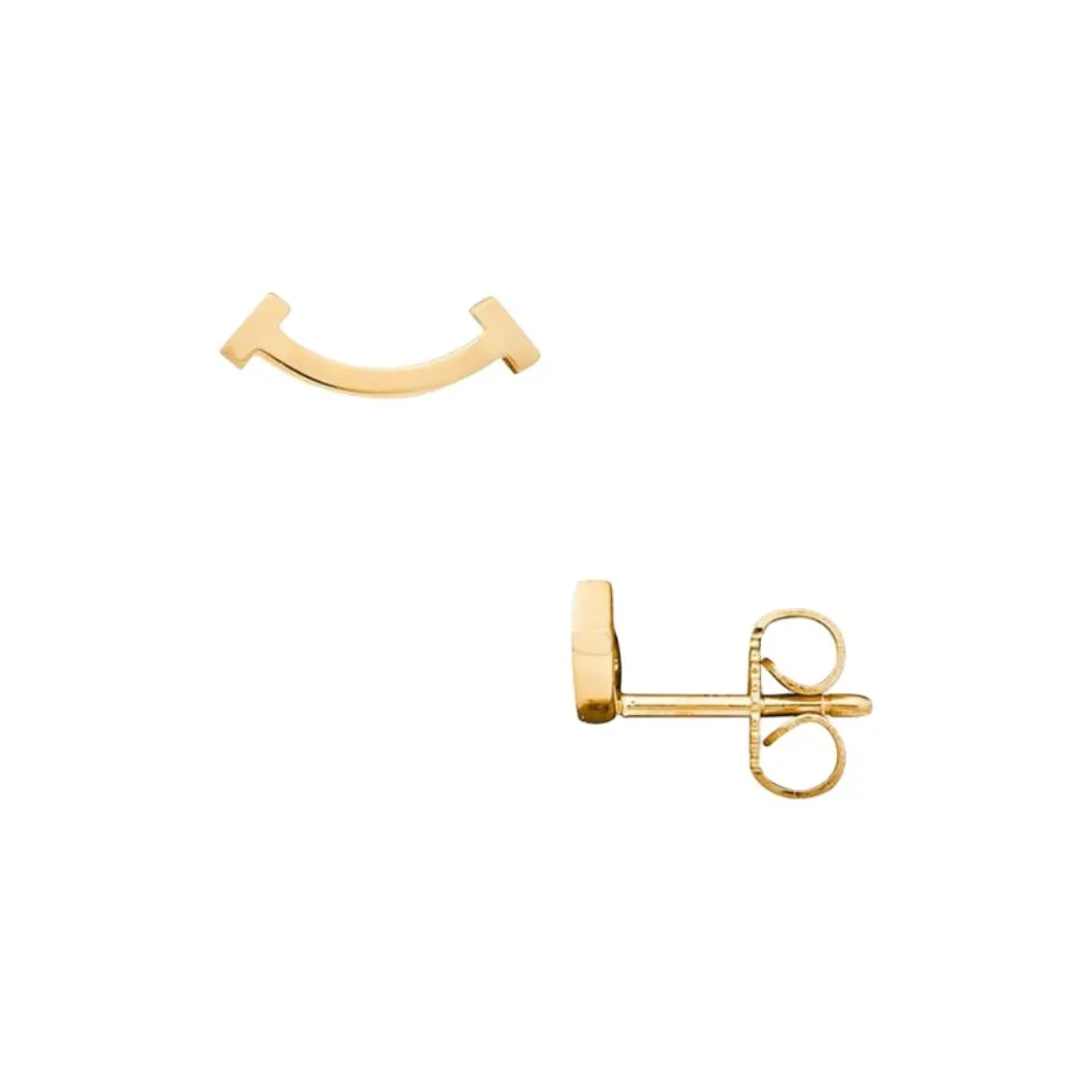 TIFFANY & CO. Pre Owned 18K Rose Gold Smile Earrings