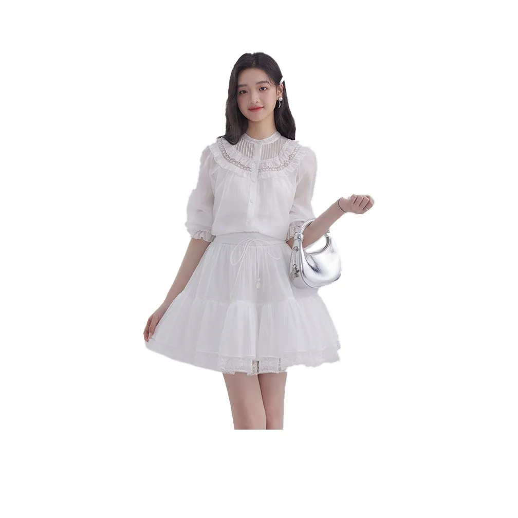 DEAR DEER PUFF SS24 Shirt Women's White With Camisole