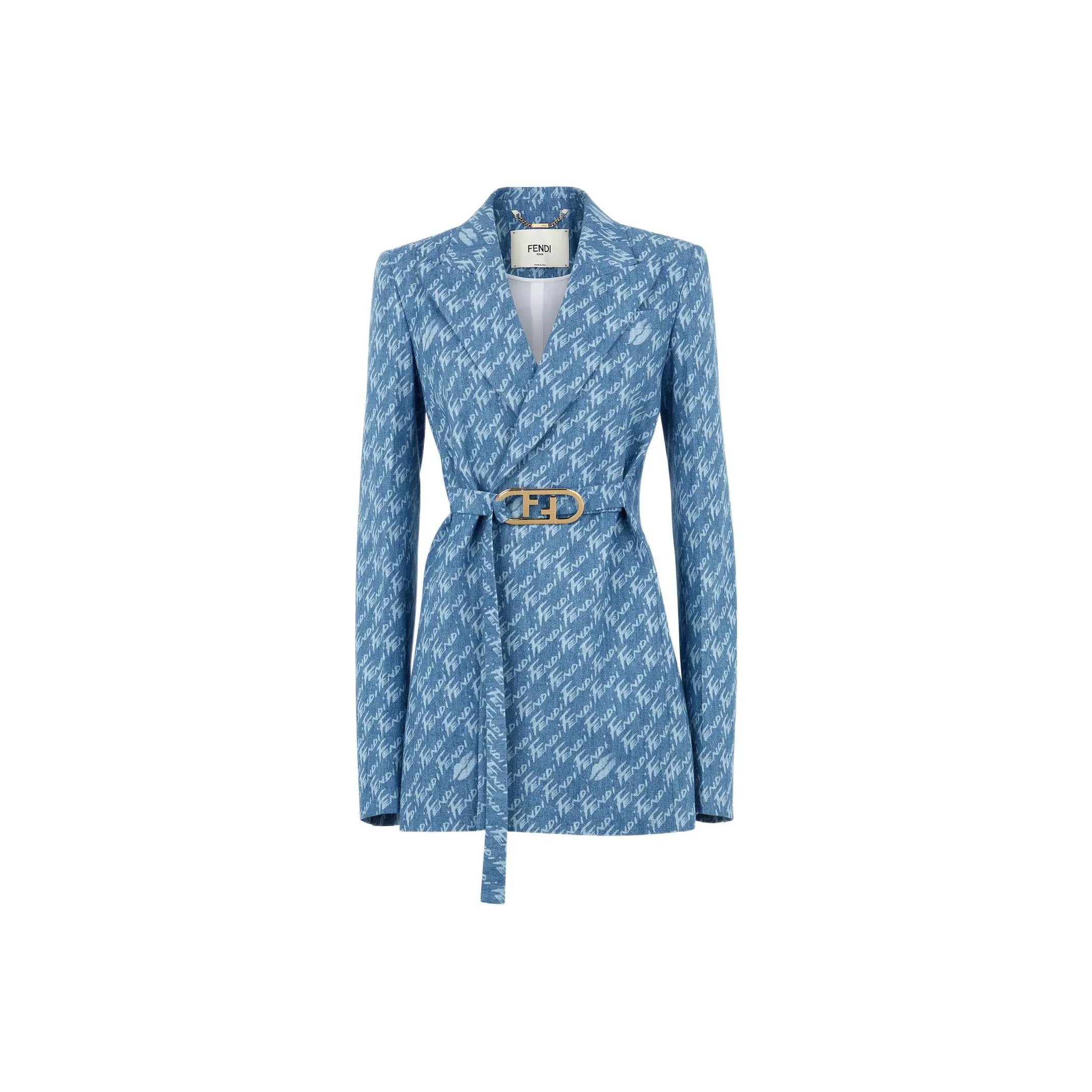 FENDI SS22 Business Suit Coat Women's Light Blue