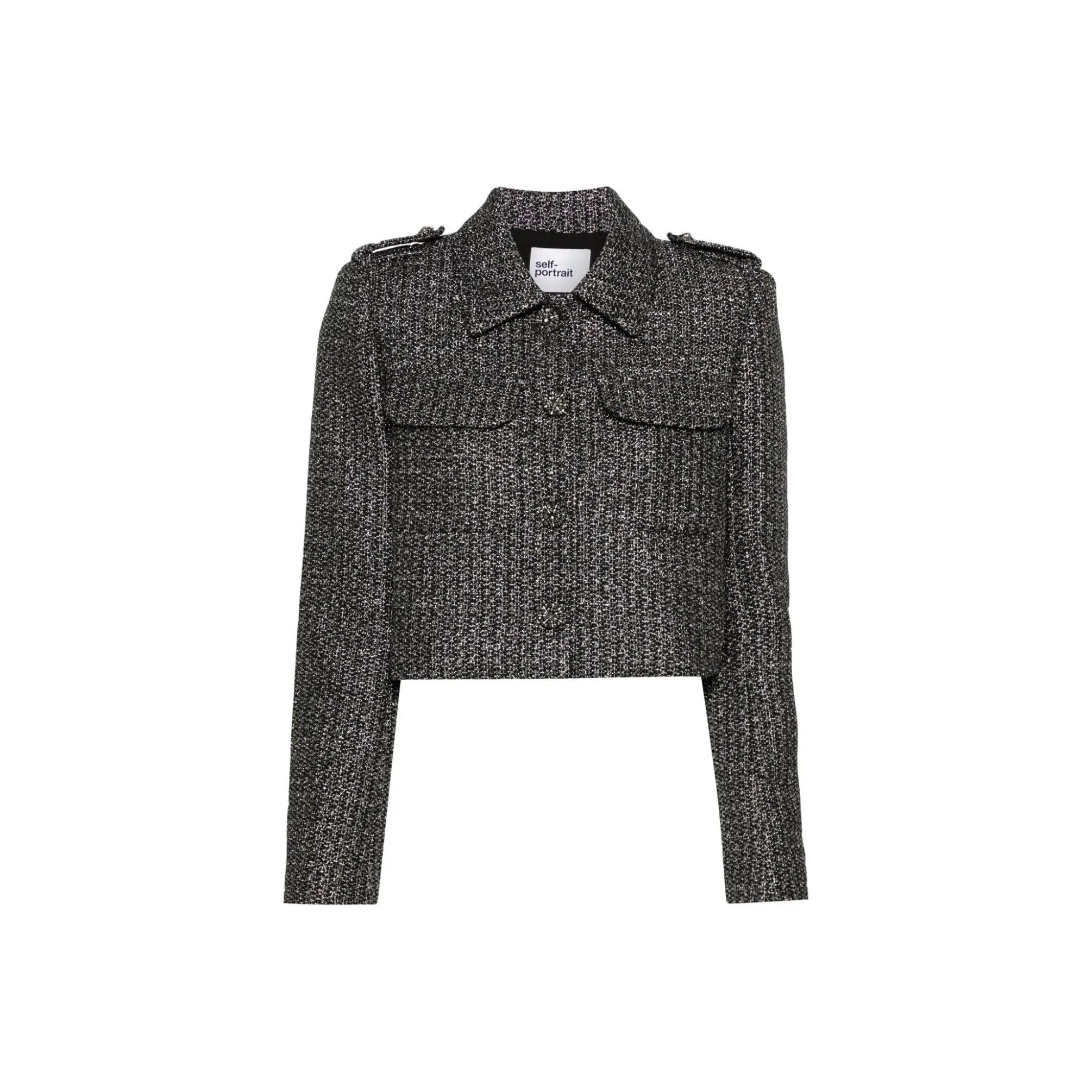 Self portrait Metallic Boucle Jacket