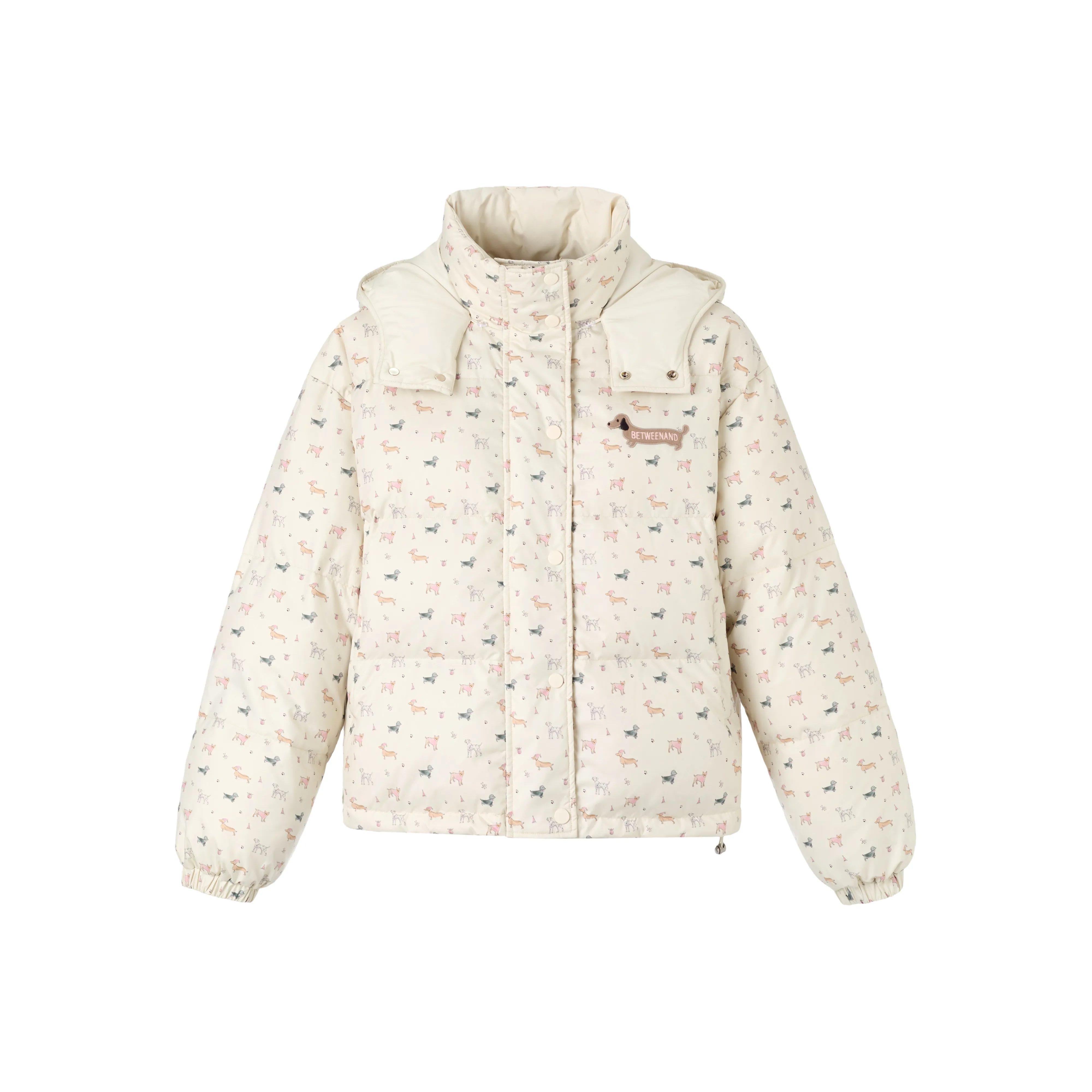 BETWEENAND Пуховик Женский Бежевый