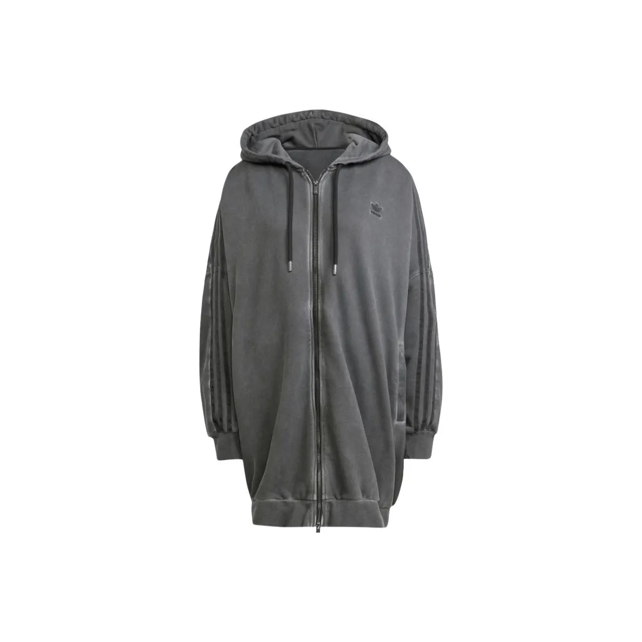 Adidas Originals ADILENIUM SS24 WASHED FULL ZIP HOODIE Jacket Women's Gray