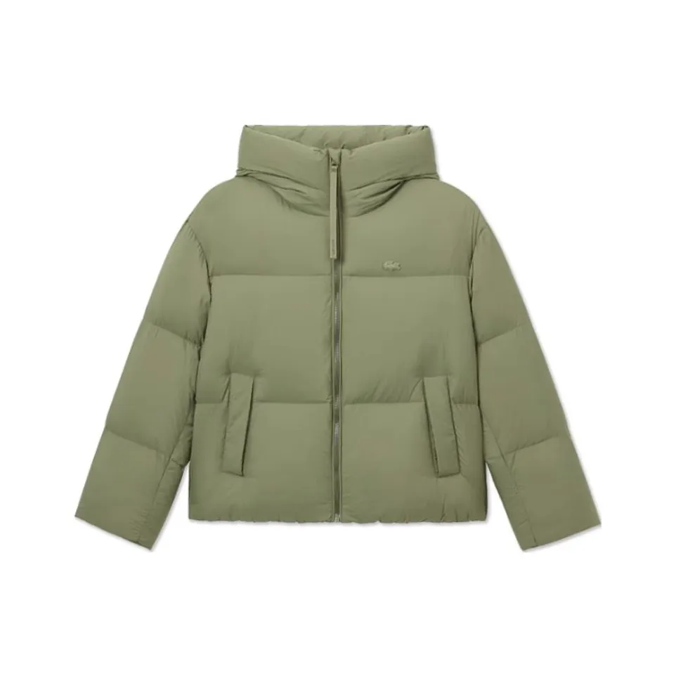 Пуховик LACOSTE Collaboration Женские Хаки Зеленый