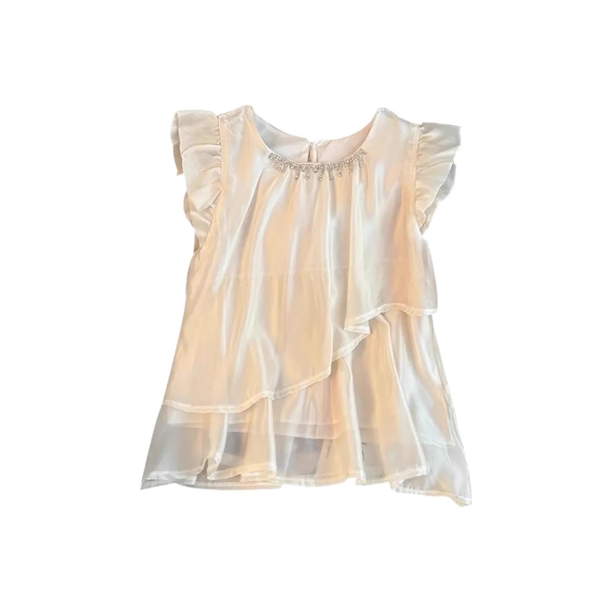 ARIADNAW STUDIO Шифон Рубашка Женская Абрикос