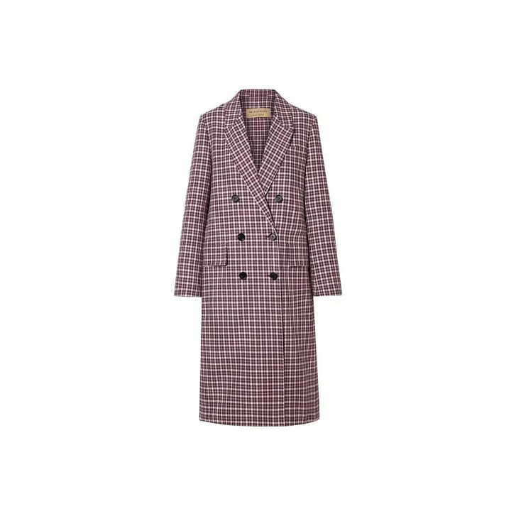 Burberry Coats Women's Burgundy