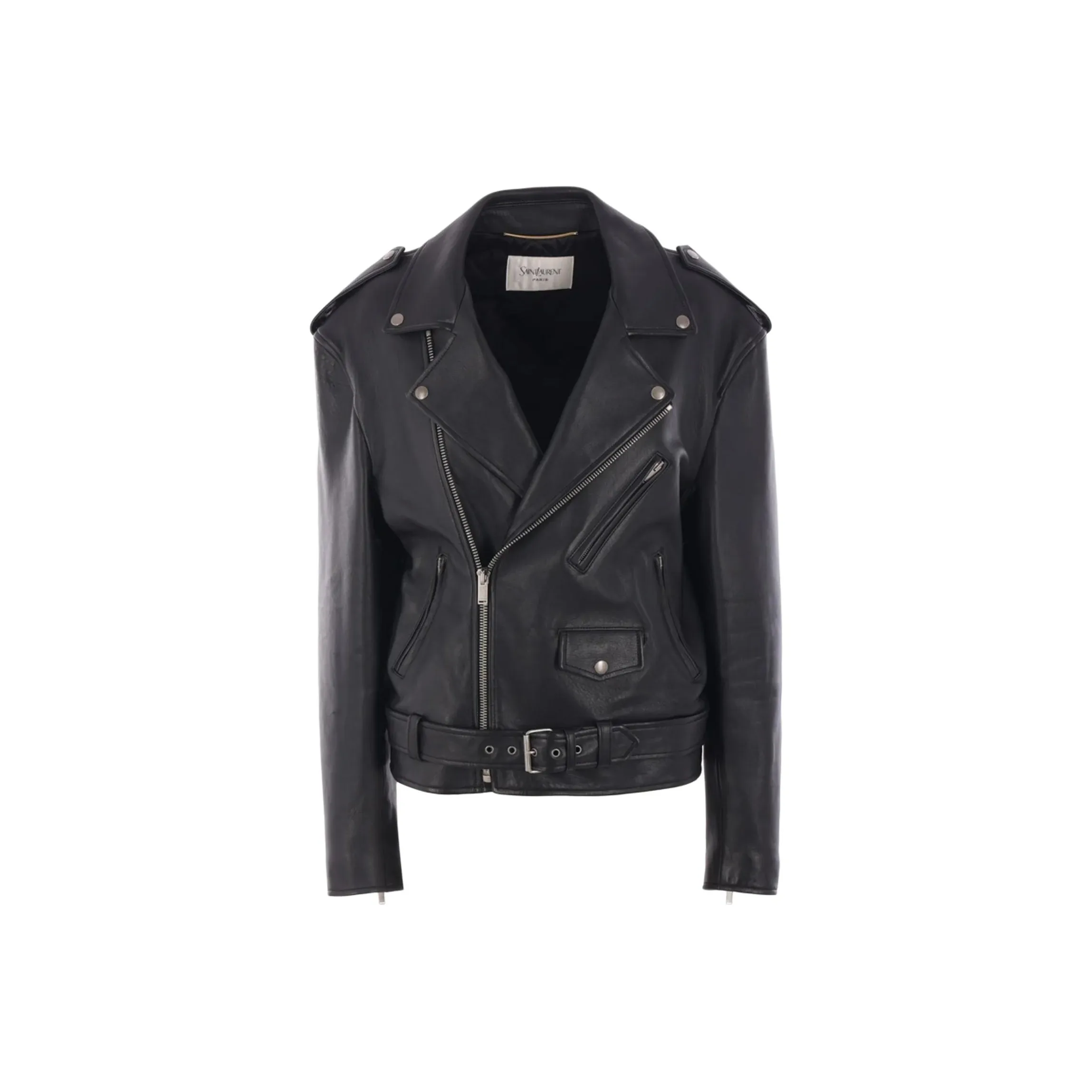 SAINT LAURENT Zip Up Belted Jacket