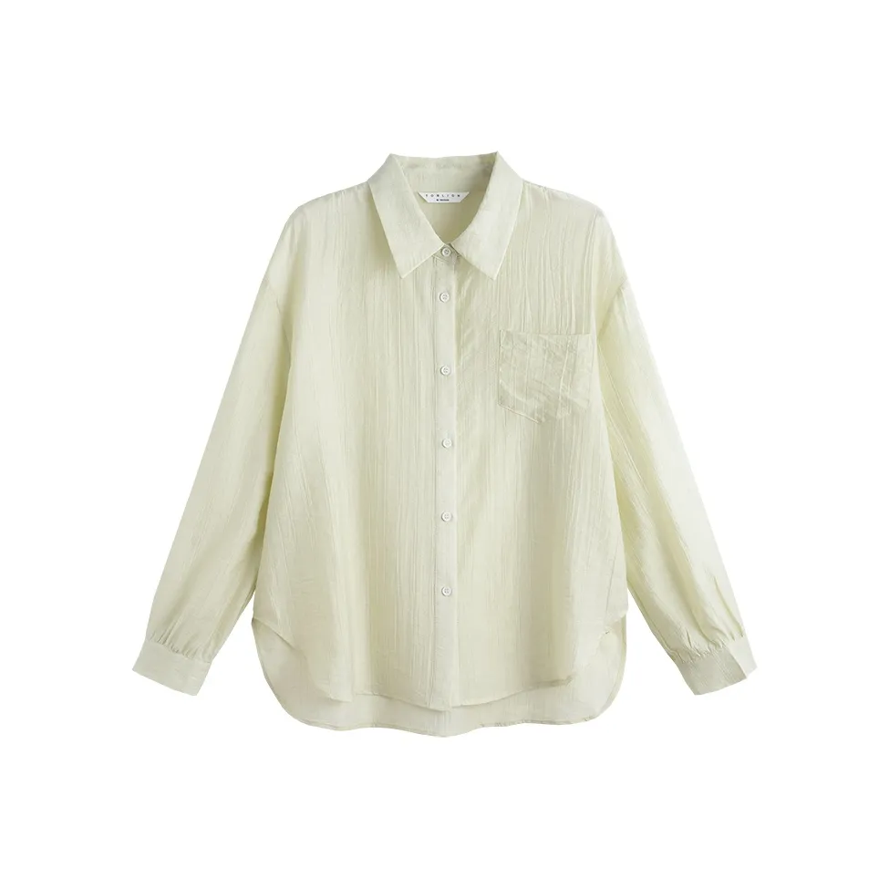 Tonlion Рубашка Женская Неоновый Зеленый