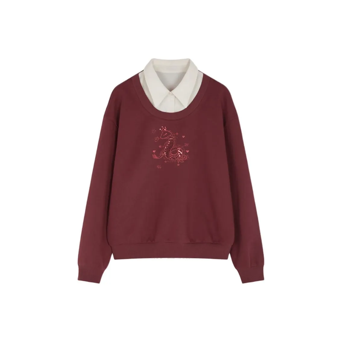 XWI Бордовый Женские Свитшоты