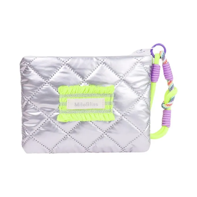 MILO BLISS Серебряный Аргайл Мелочь Кошелек Косметика Мешок для хранения Портативный