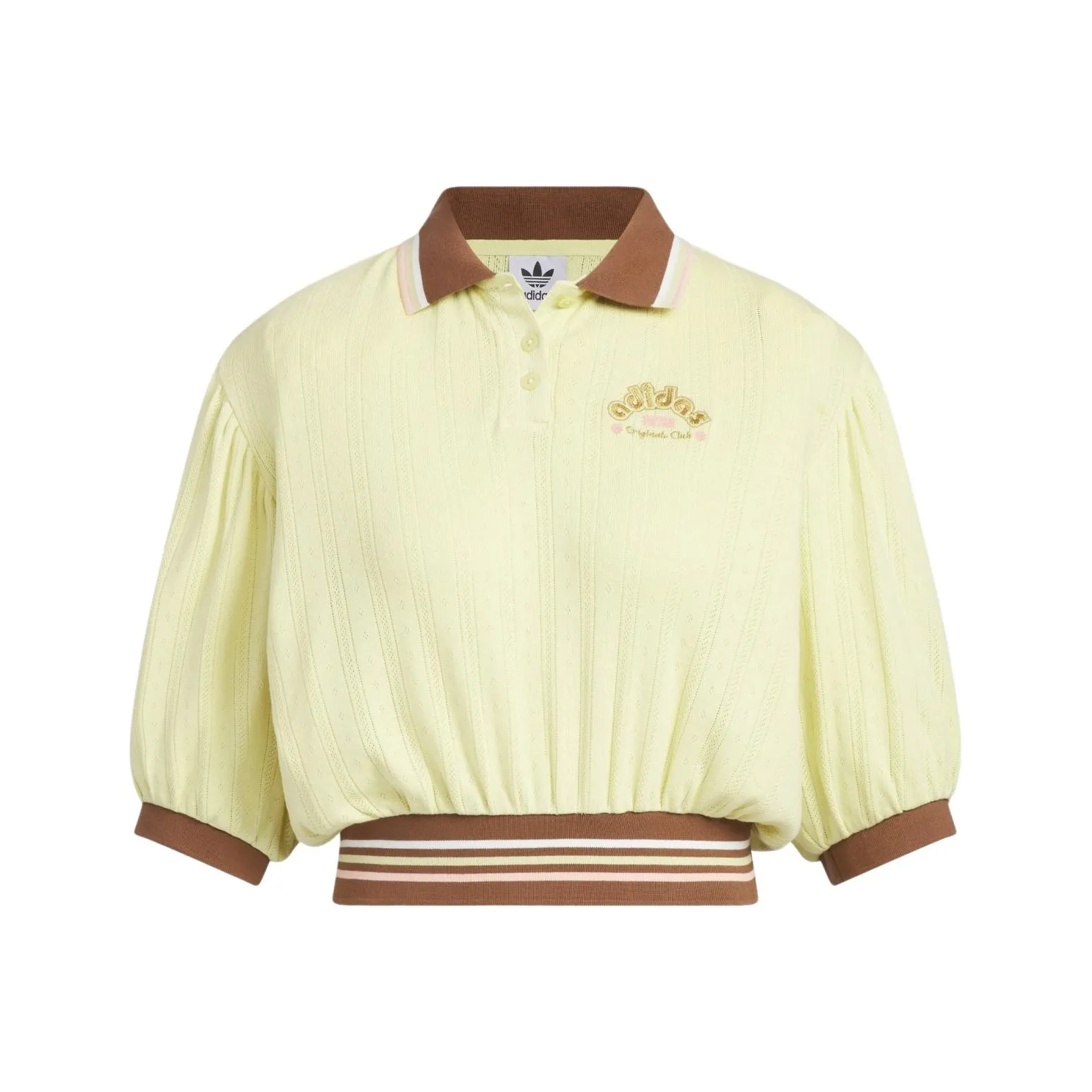 Adidas Originals Ретро Поло Женские Пудра Желтый