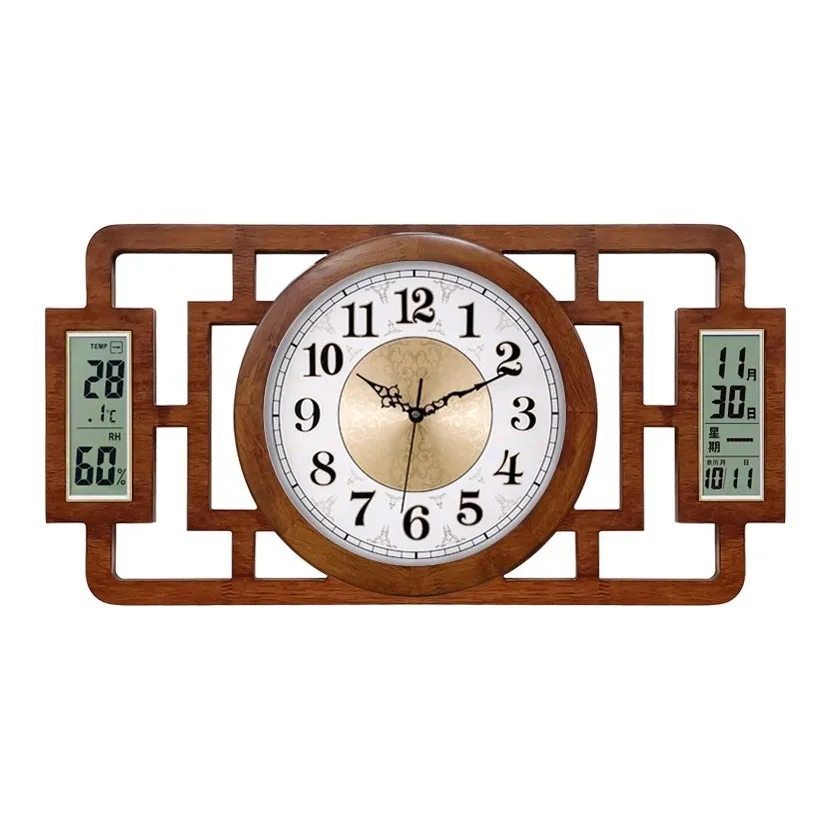 KAIQIN Кварцевый механизм массивная древесина настенные часы унисекс