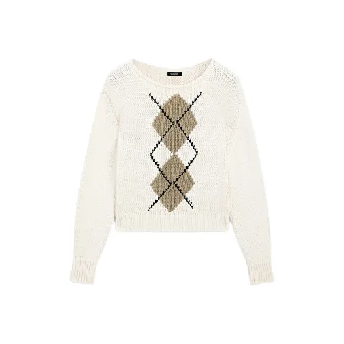 Massimo Dutti Белый Женский Трикотаж