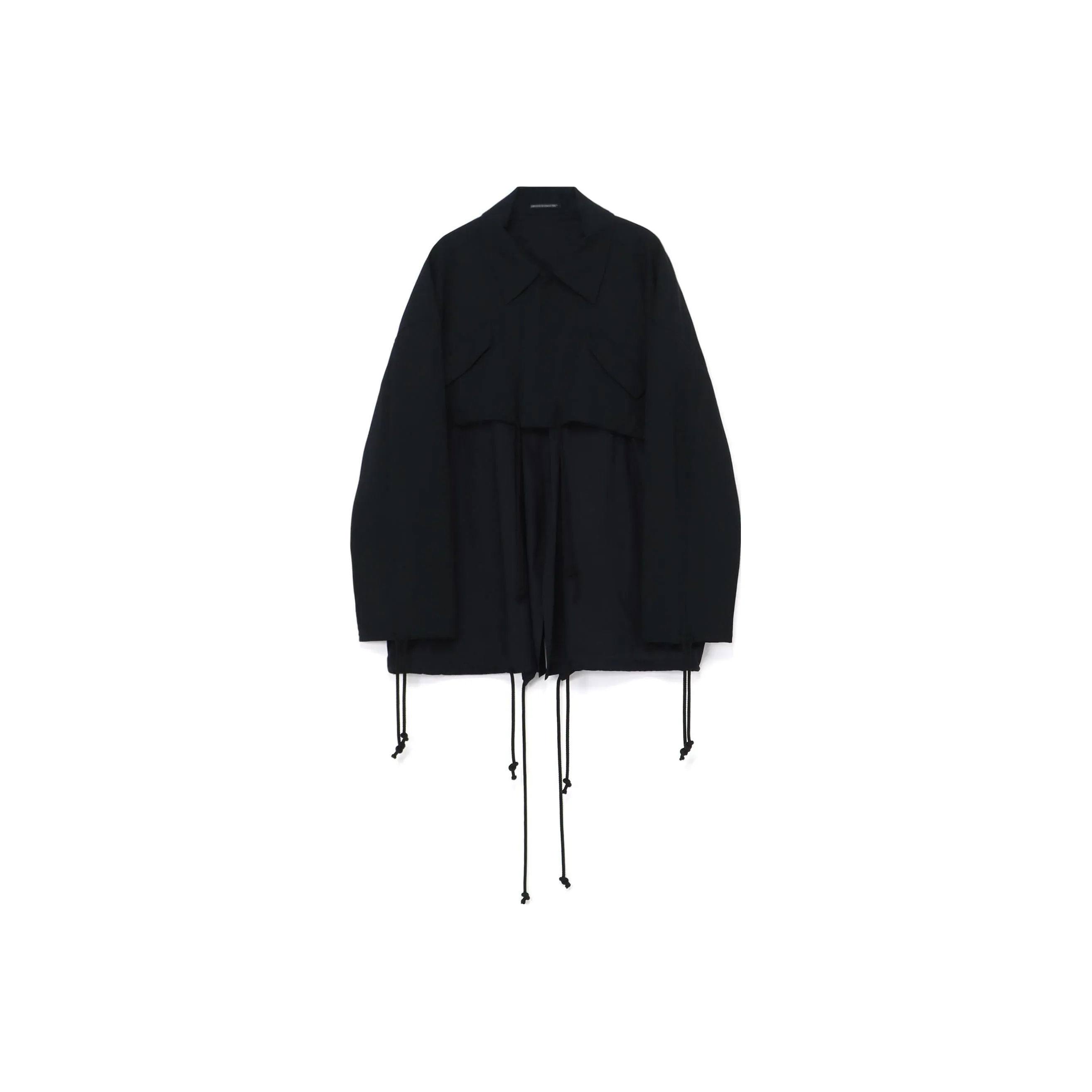 Yohji Yamamoto Panelled Drawstring Cape