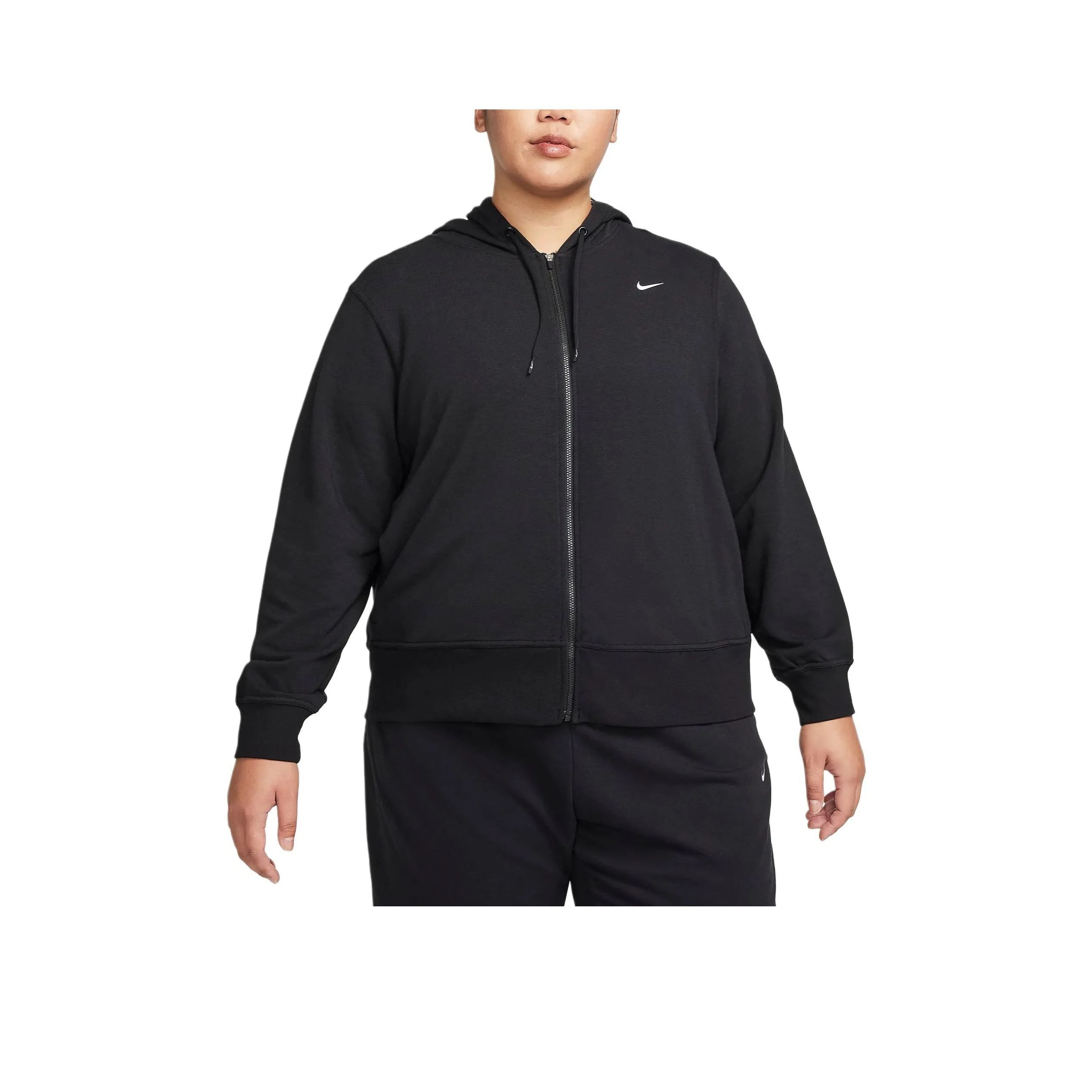 Nike Dri FIT One Women's Full Zip French Terry Hoodie Plus Size