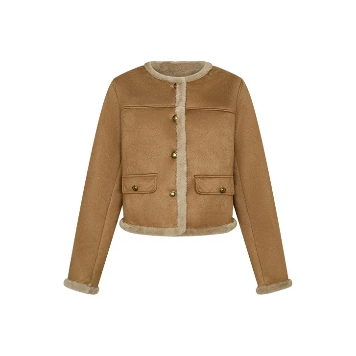 URBAN REVIVO Куртки и пальто Женские Кофейный Коричневый