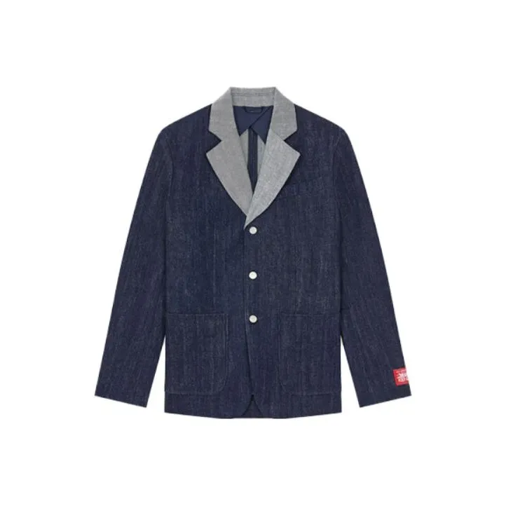 KENZO X Levi's Single-Breasted Denim Blazer
