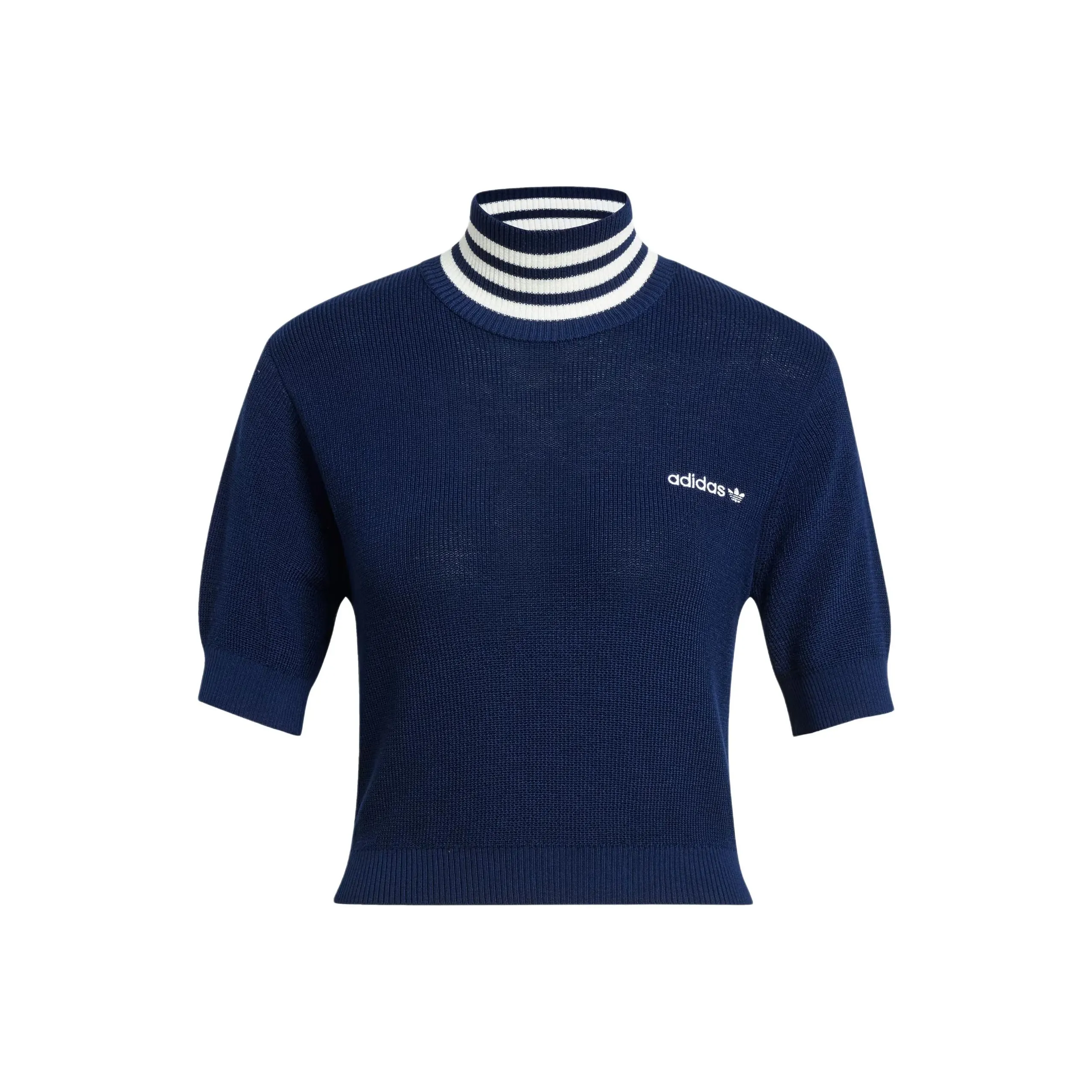 Adidas Women's Cropped Turtleneck Night Indigo/Off White