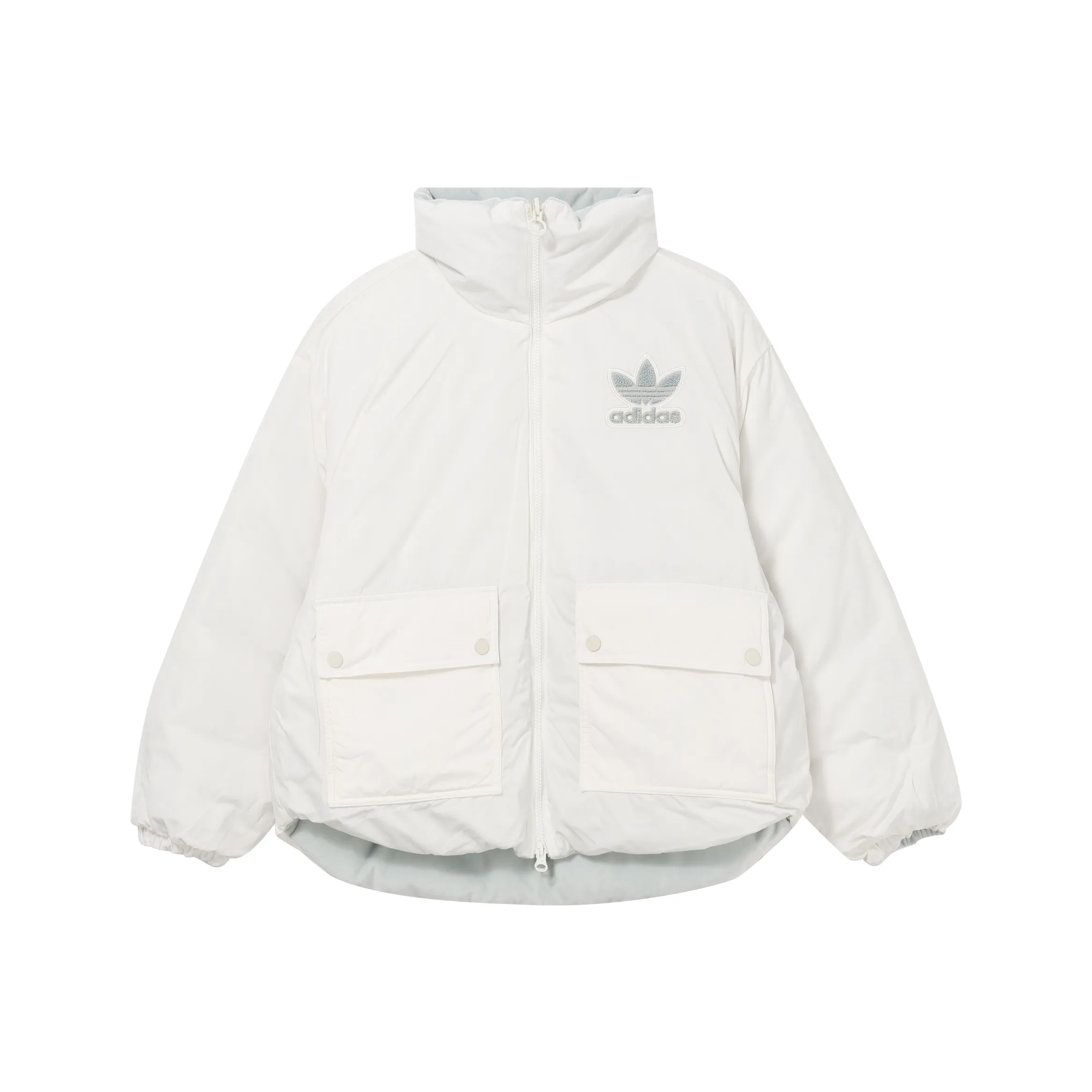 Adidas Originals Clover Series Outfit Down Jacket Women's Light Gray