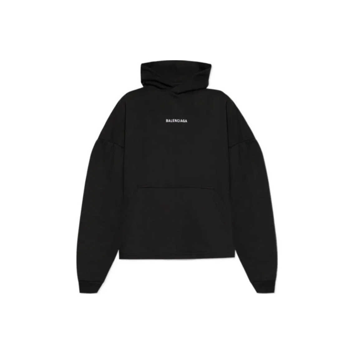 Balenciaga Cropped Hoodie 'Black/White'