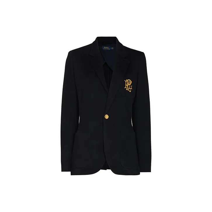 Lee Koszulki polo Logo Embroidered Double Knit Blazer