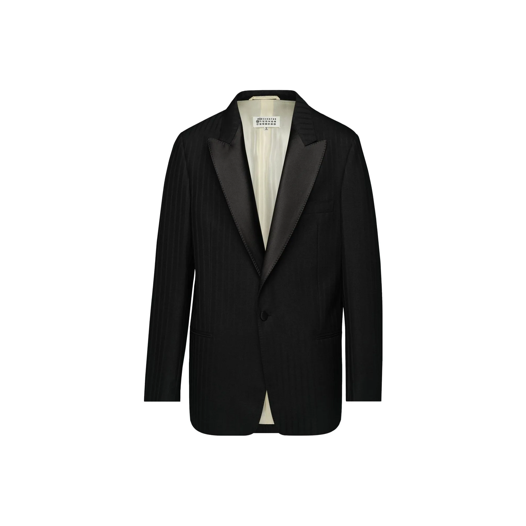 Maison Margiela Striped Effect Oversize Tuxedo Blazer