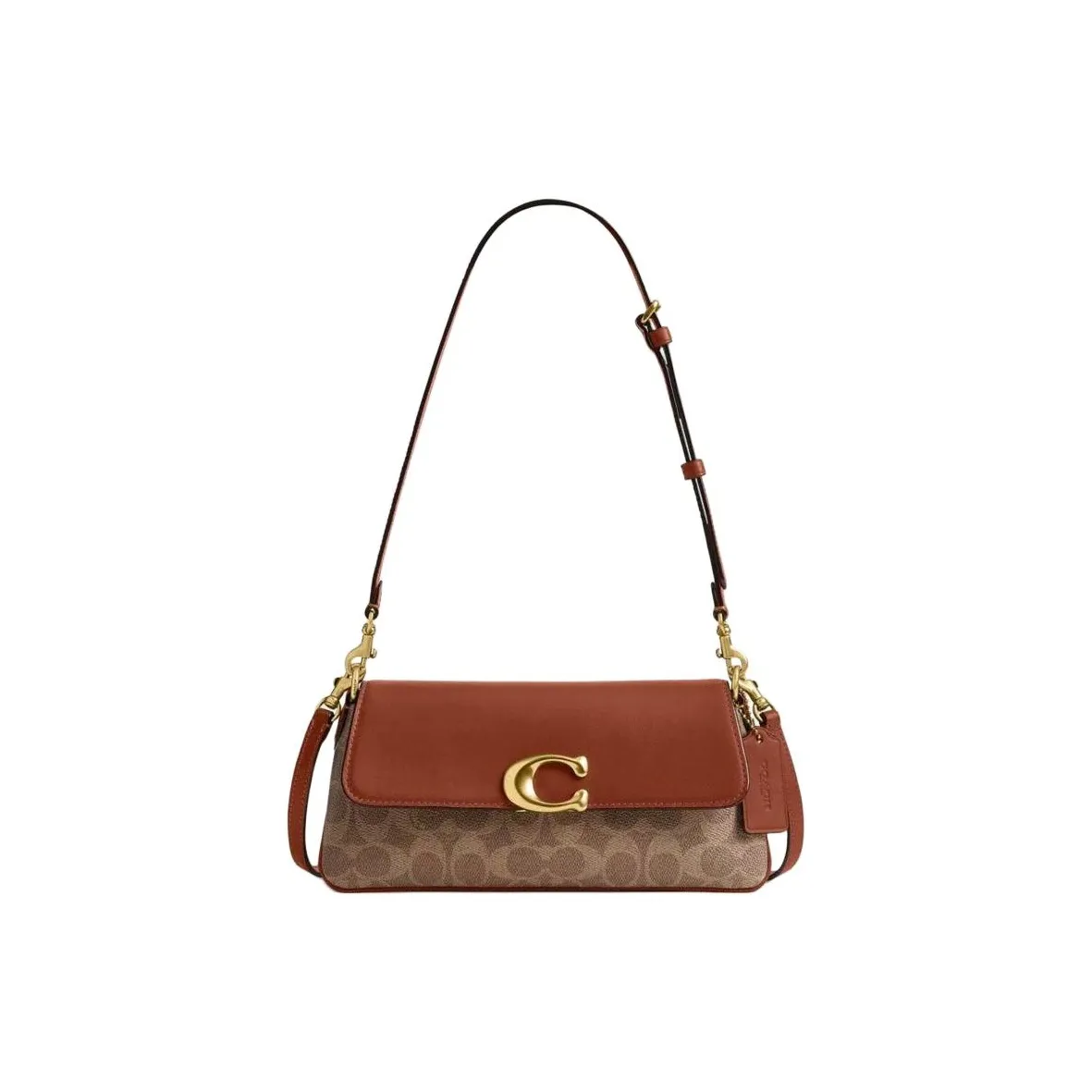 COACH Jet Leather Portable Crossbody Bag, Shoulder Bag Medium Size Women's Brown