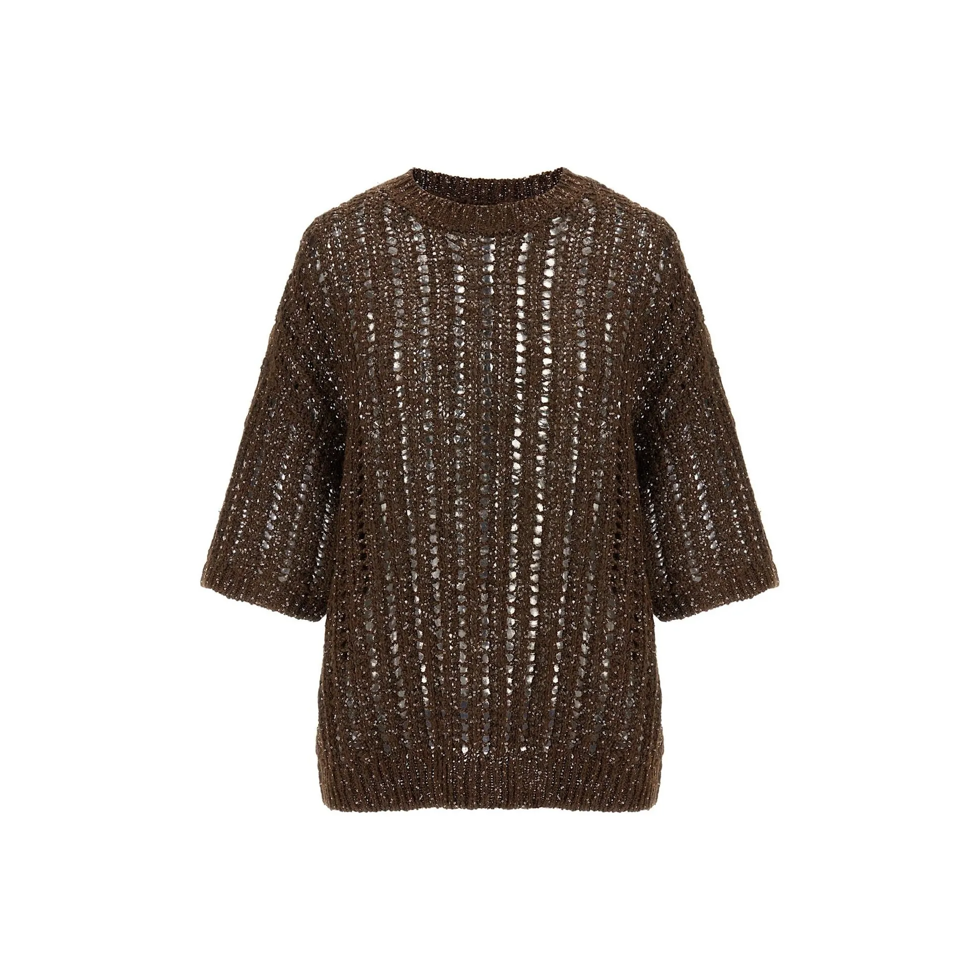 Brunello Cucinelli Short Sleeved Crewneck Knitted Jumper