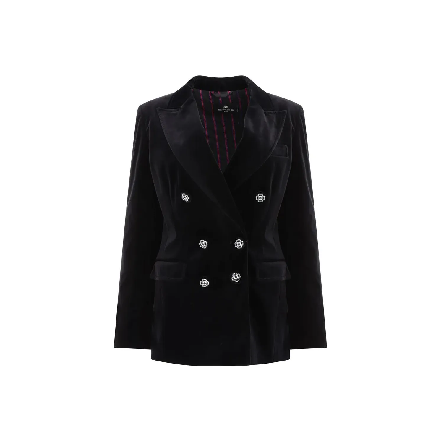 ETRO Double-Breasted Velvet Blazer