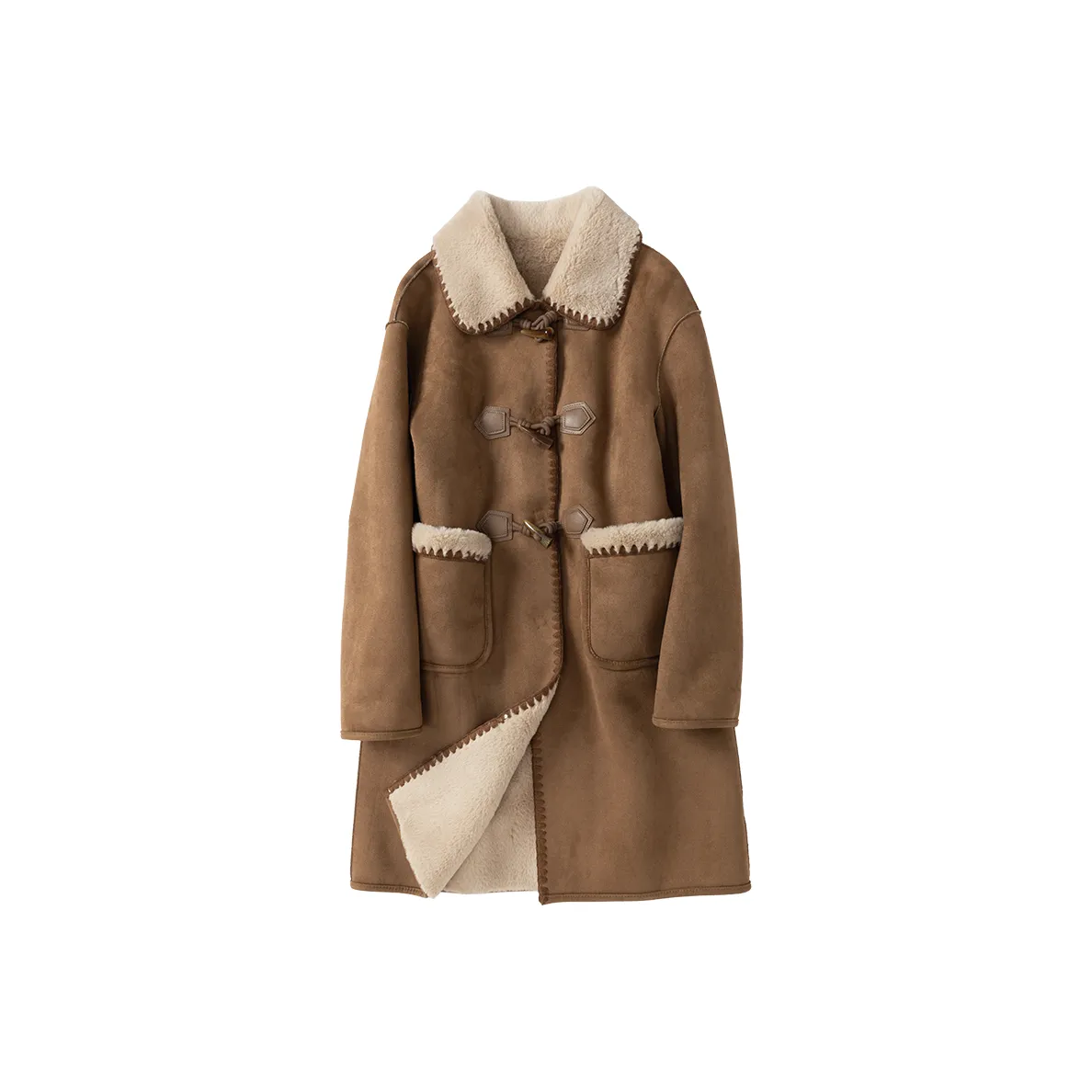 XIANGYING Верблюжий Женское Пальто