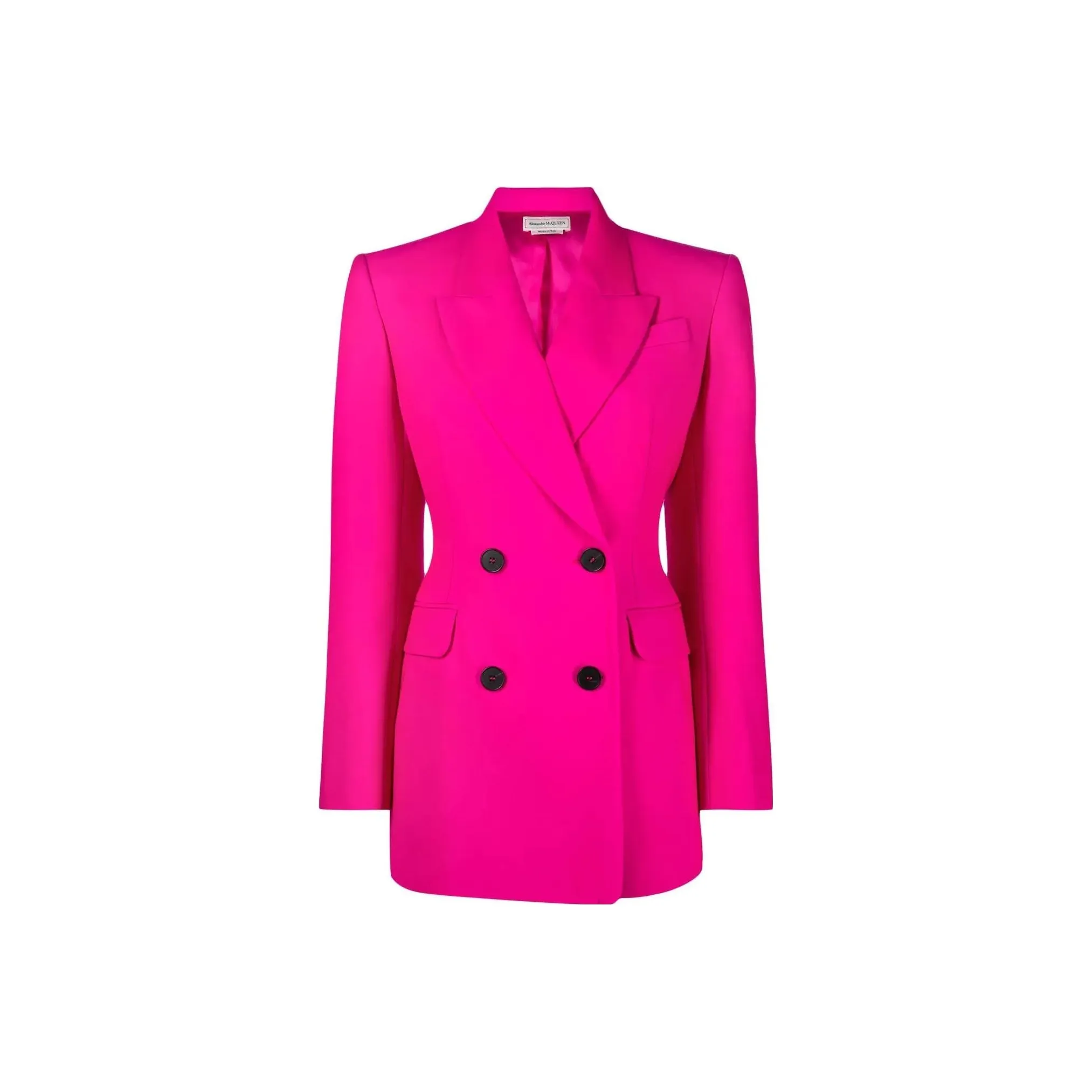Alexander McQueen Double Breasted Straight Hem Blazer