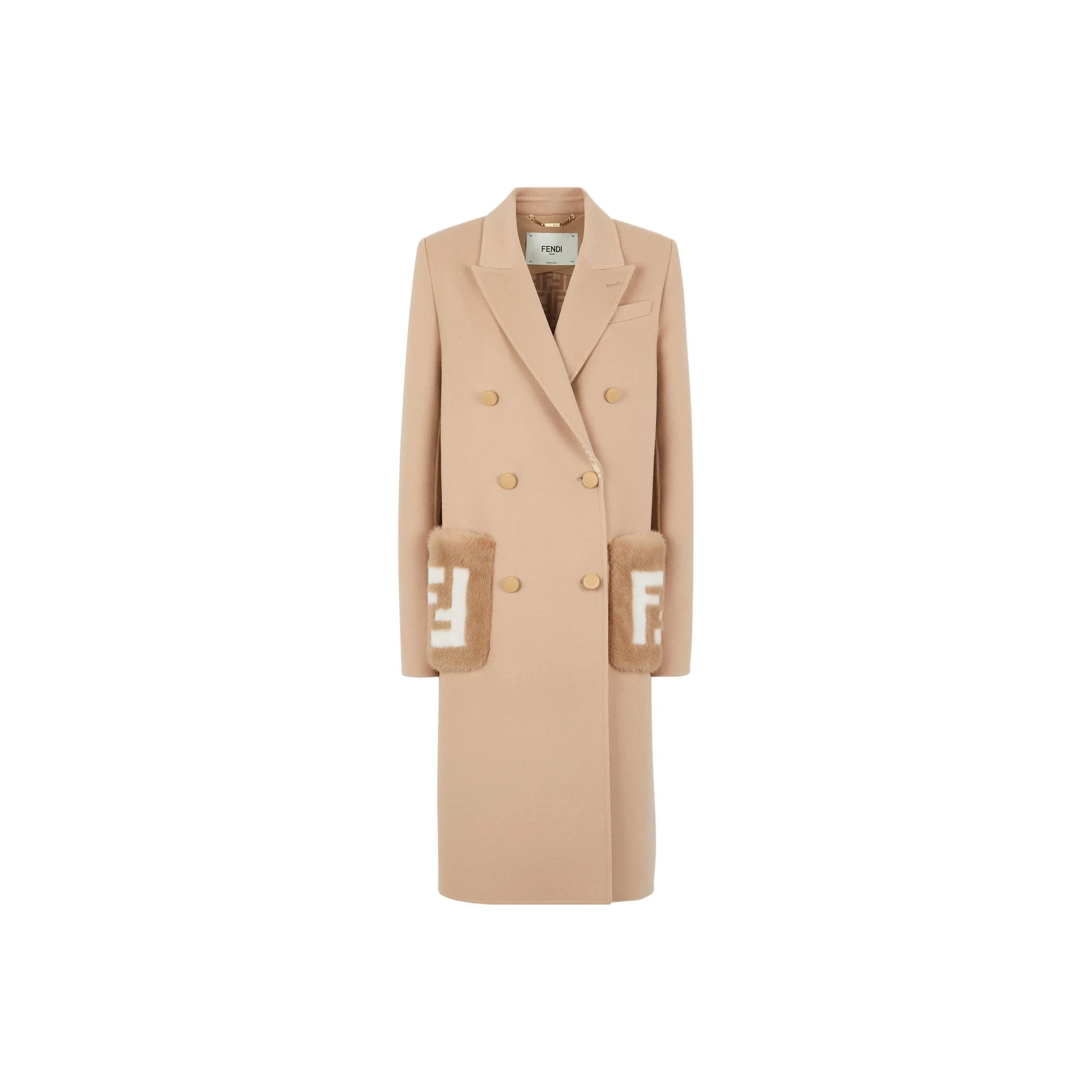 FENDI Double Breasted Long Coat