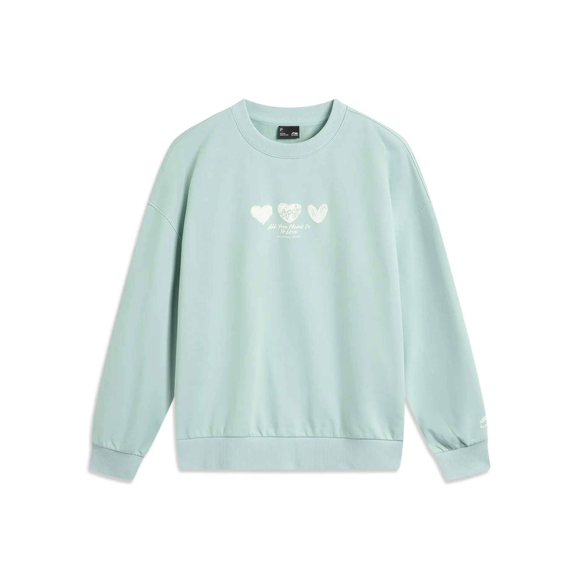LiNing Sports Life Collection Sweatshirt Women's Feather Green Yarn