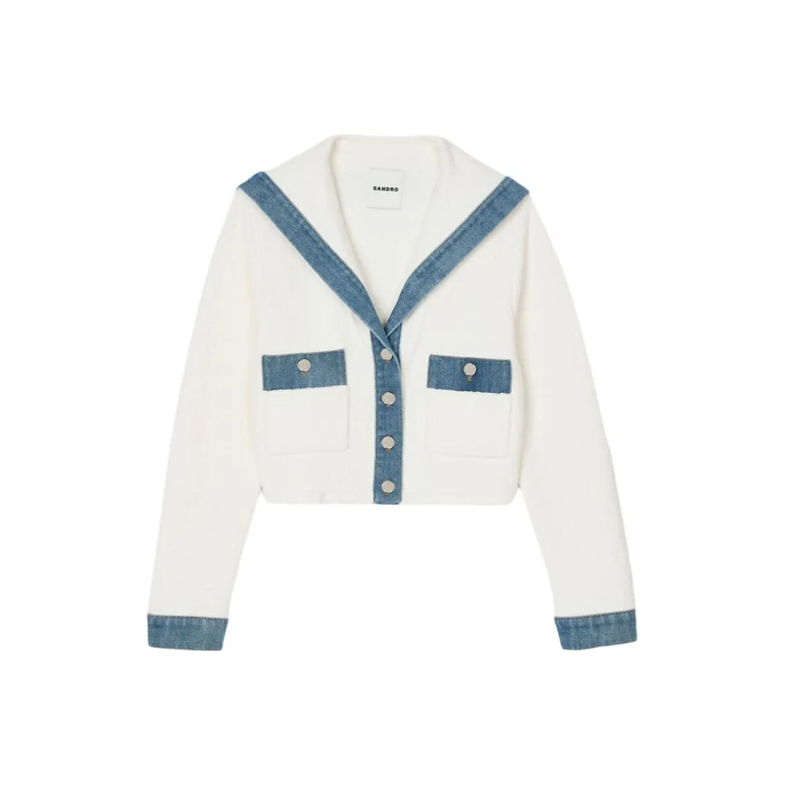 Sandro Denim trim Hoodie