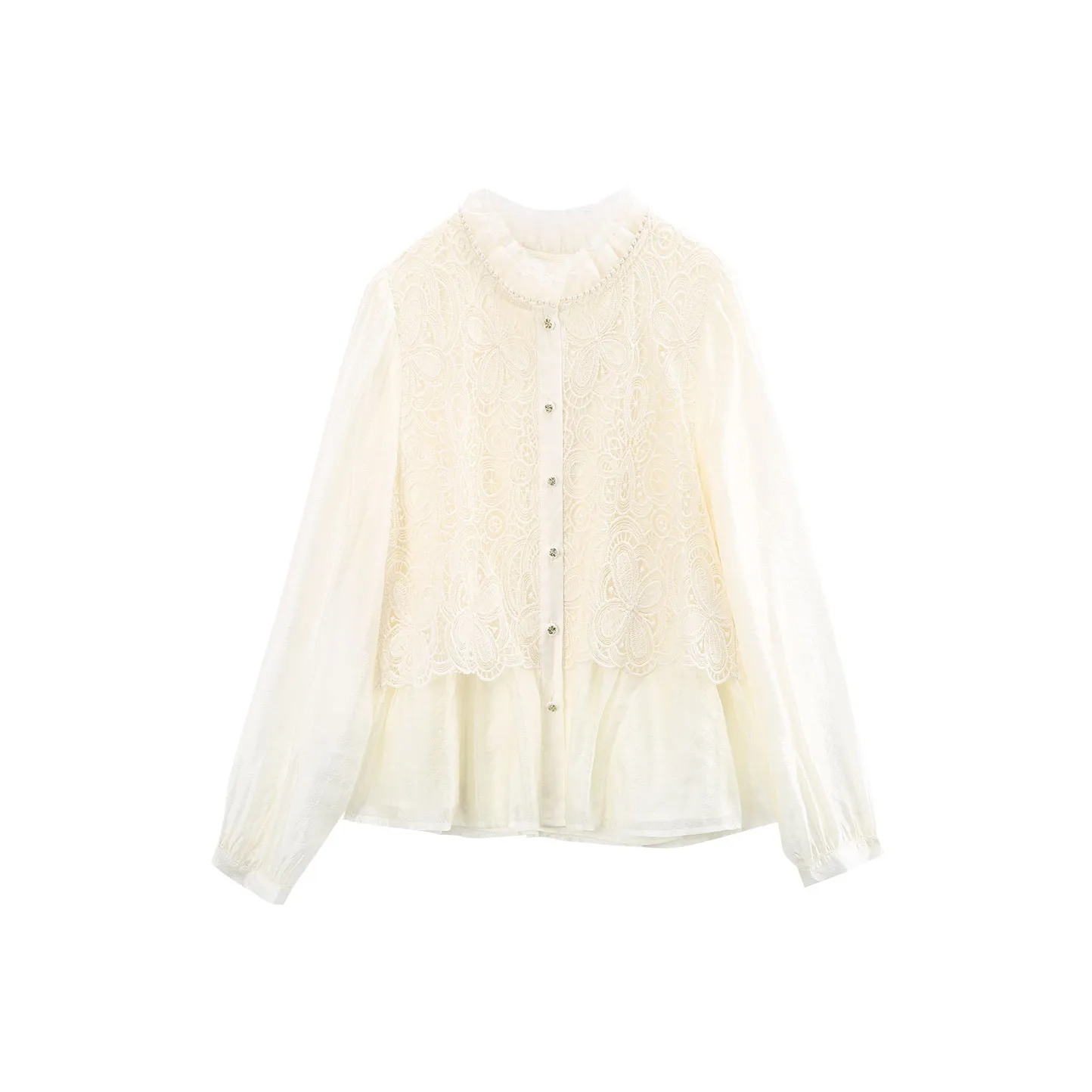 A paradise for awakening Рубашка Женские Бежевый