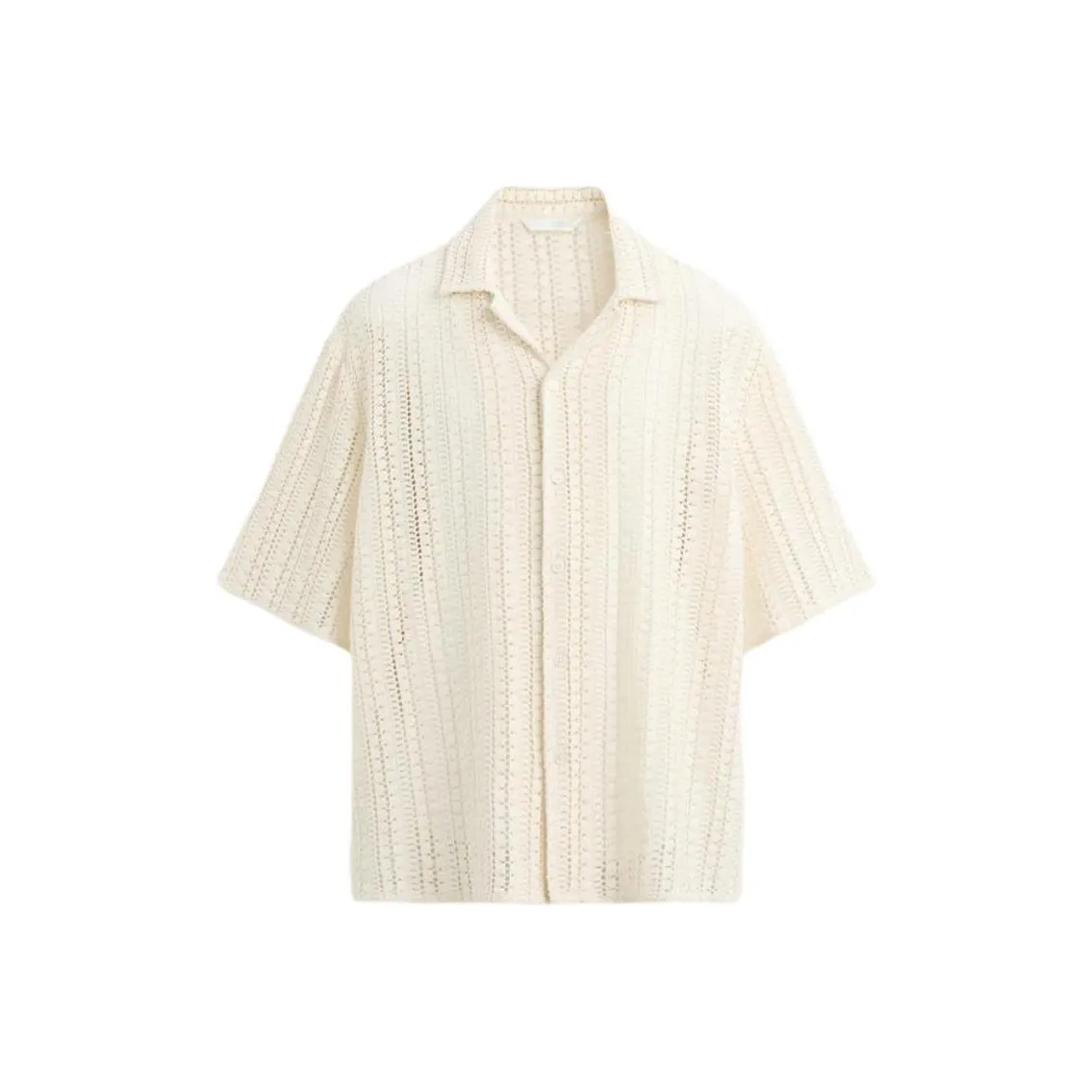 ZARA Морозный Белый Мужские Рубашки