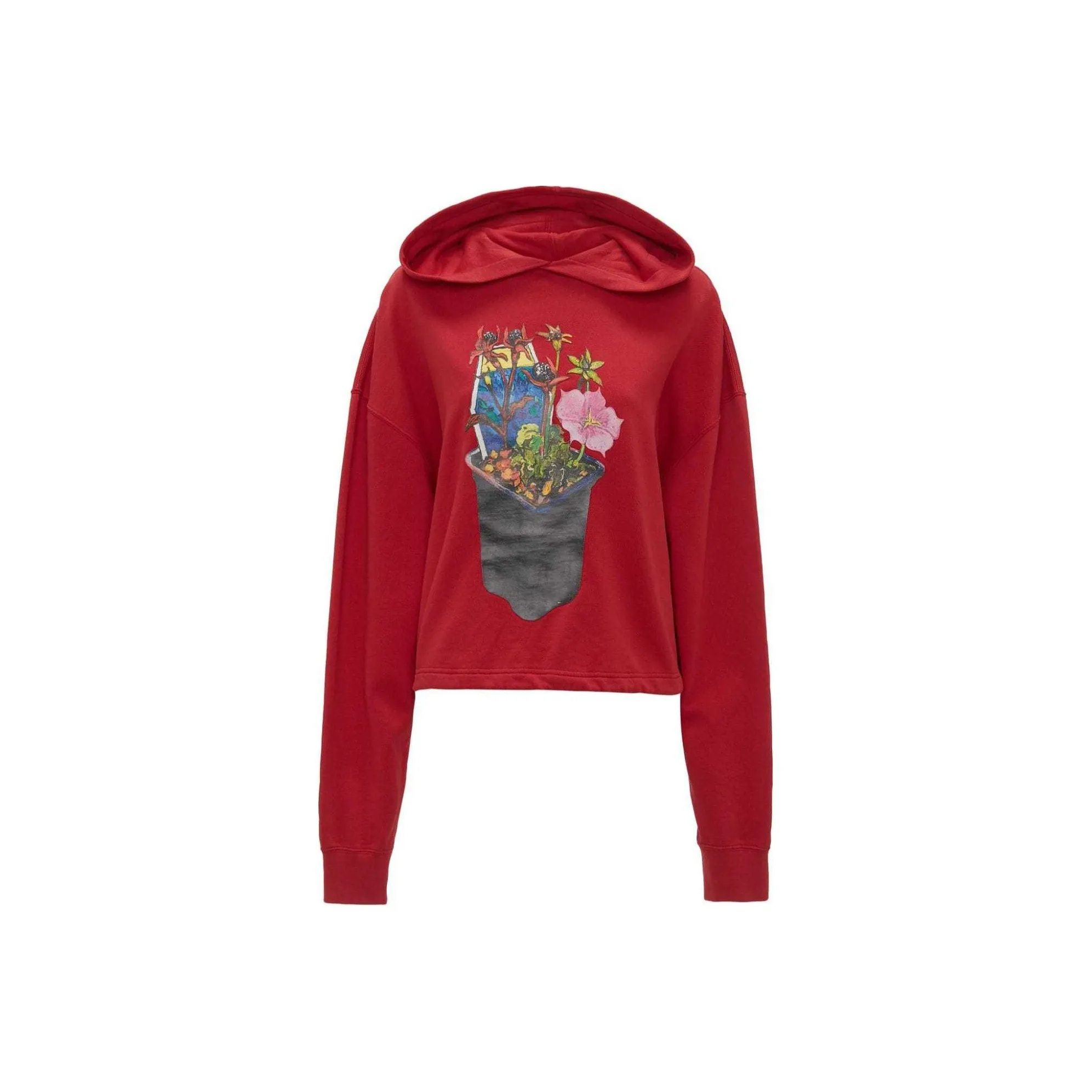 JW Anderson FW24 Толстовка Женская Алого цвета