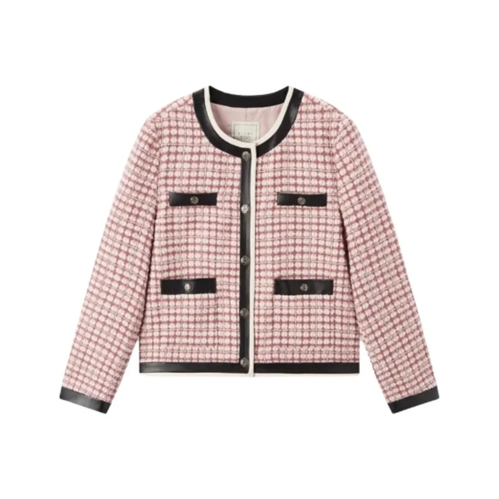 EICHITOO Куртки Пальто Женские Розовый Пэчворк