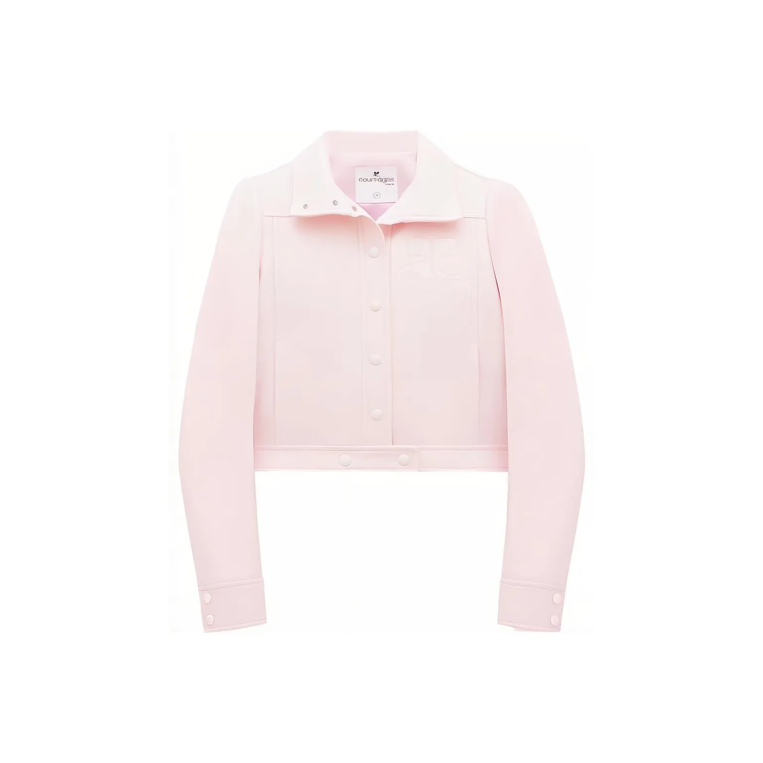 Courrèges Vinyl Straight Hem Cropped Jacket