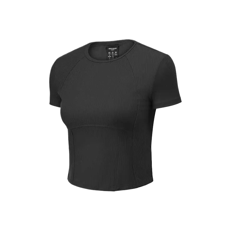 Skechers Freedom Series Стандартная T-рубашка Женская 1 упаковка Полночный черный