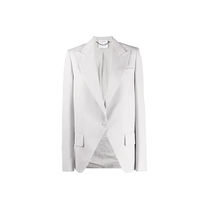 Stella McCartney SS21 Бизнес-костюм Куртка Женская Серо-белая