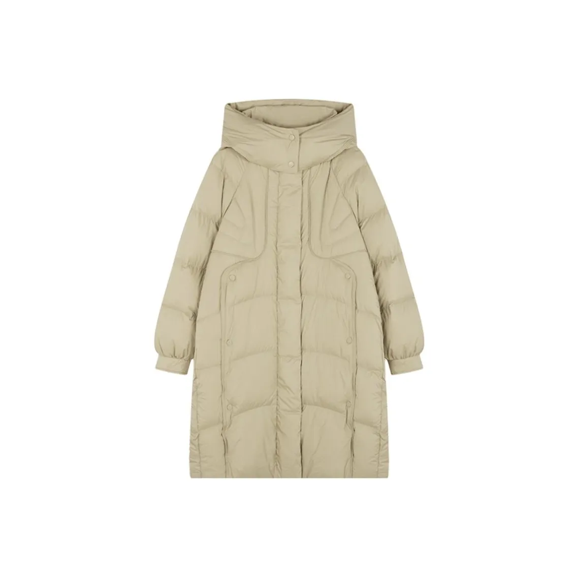 Mo Han Yi Mei Пуховик Женские Горчичный Желтый