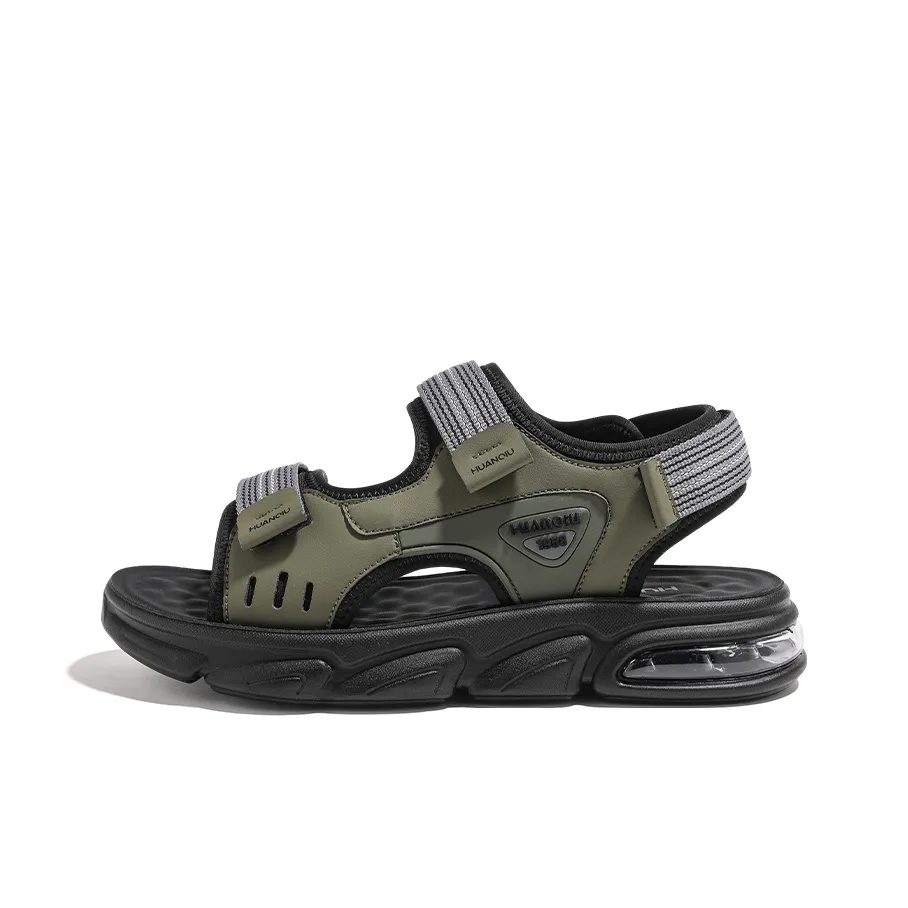 HUANQIU Пляжные сандалии Мужские Черные Зеленые