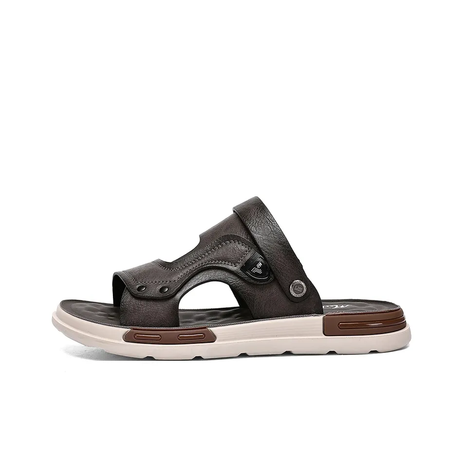 Mulinsen Outerwear Water Resistant, Open Toe Slip on Teenagers Individual Comfortable Beach Sandals Men's